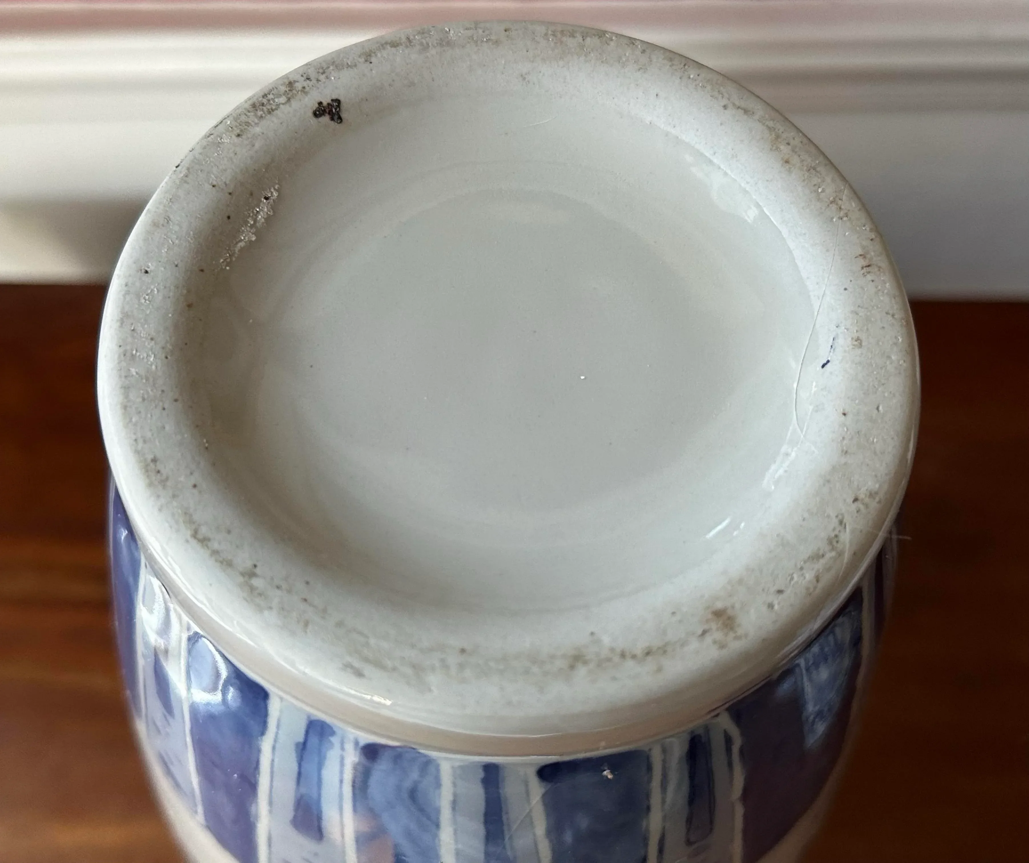 Set of 3 Decorative Blue and White Chinese Porcelain Vases