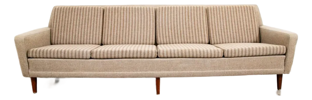椅子 vintage sofa stripe Vintage Mid-Century Striped Sofa For Sale at 1stDibs