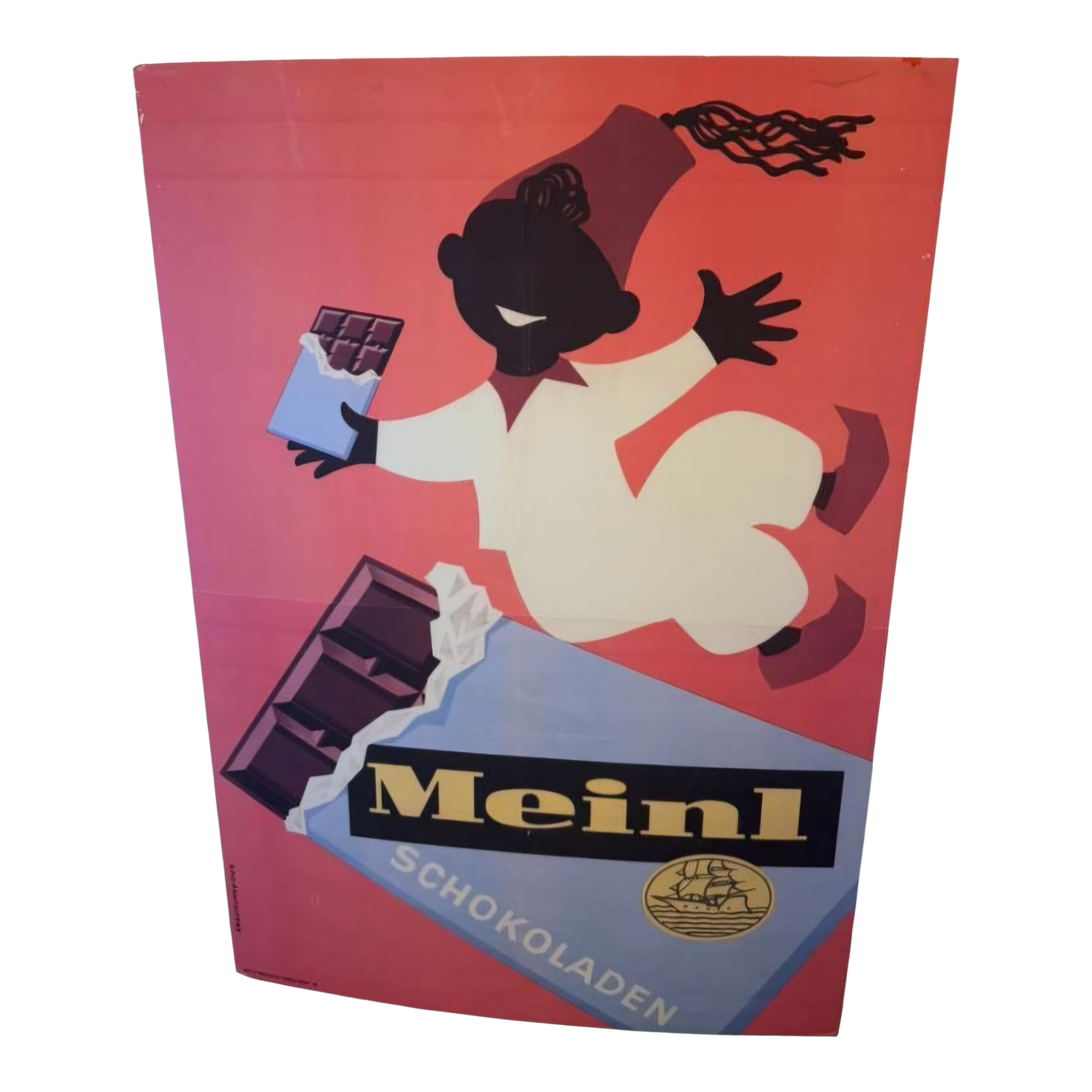 Vintage Austrian “Meinl Schokoladen” Advertising Poster, Choco Vienna Project, 1960.