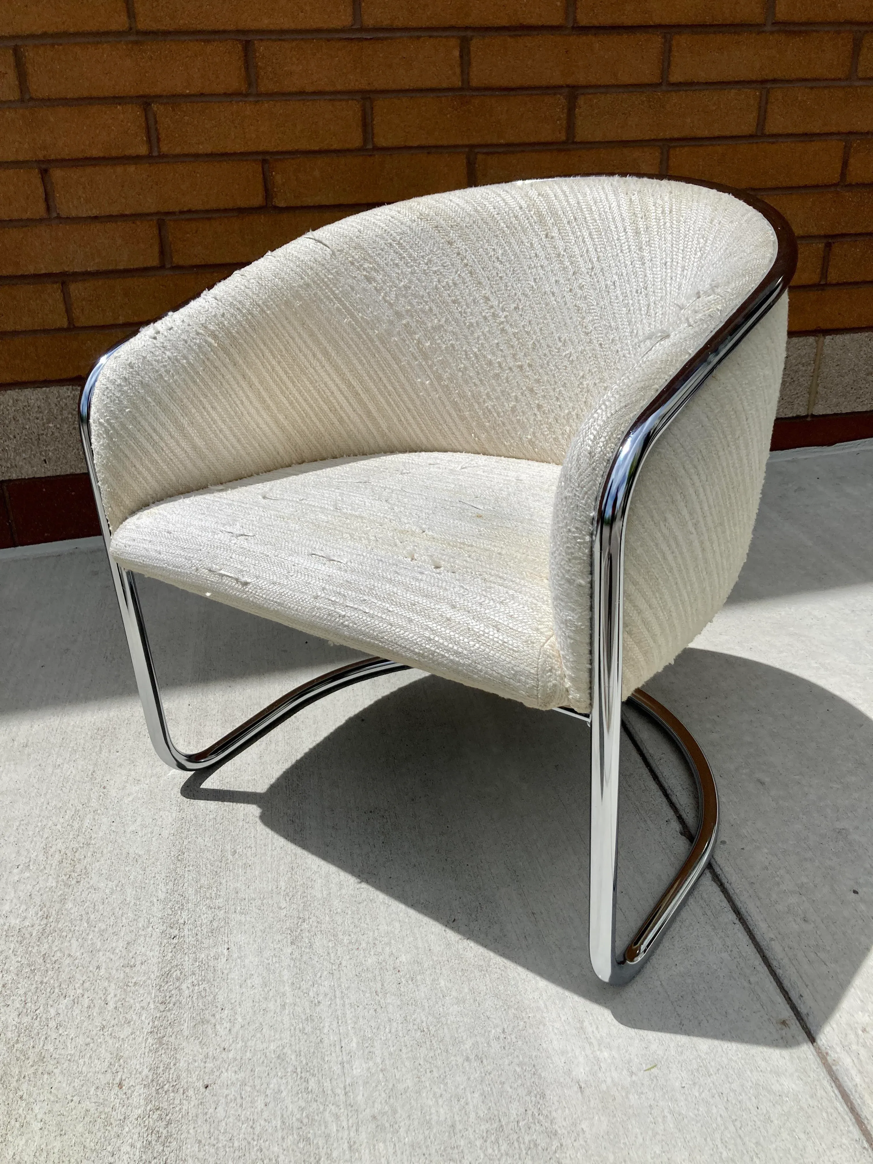 Thonet Club Tub Chrome Cantilever Lounge Chair Anton Lorenz for