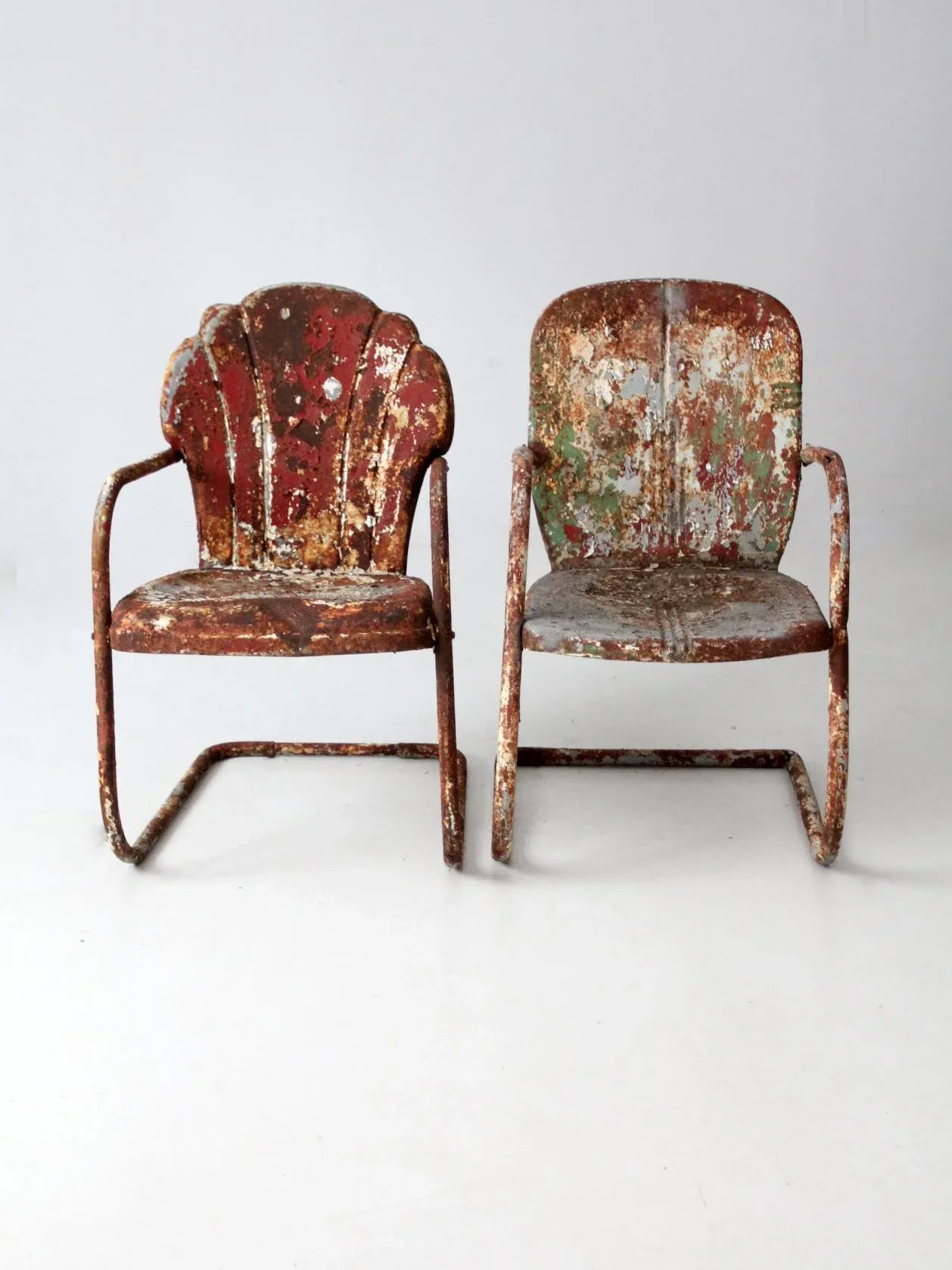 Mid Century Metal Patio Chairs Set of 2 Chairish