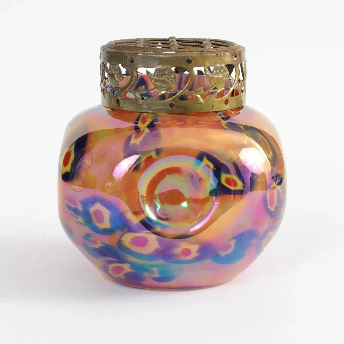 Glass Millefiori Vase from Wilhelm Kralik Sohn, 1920s