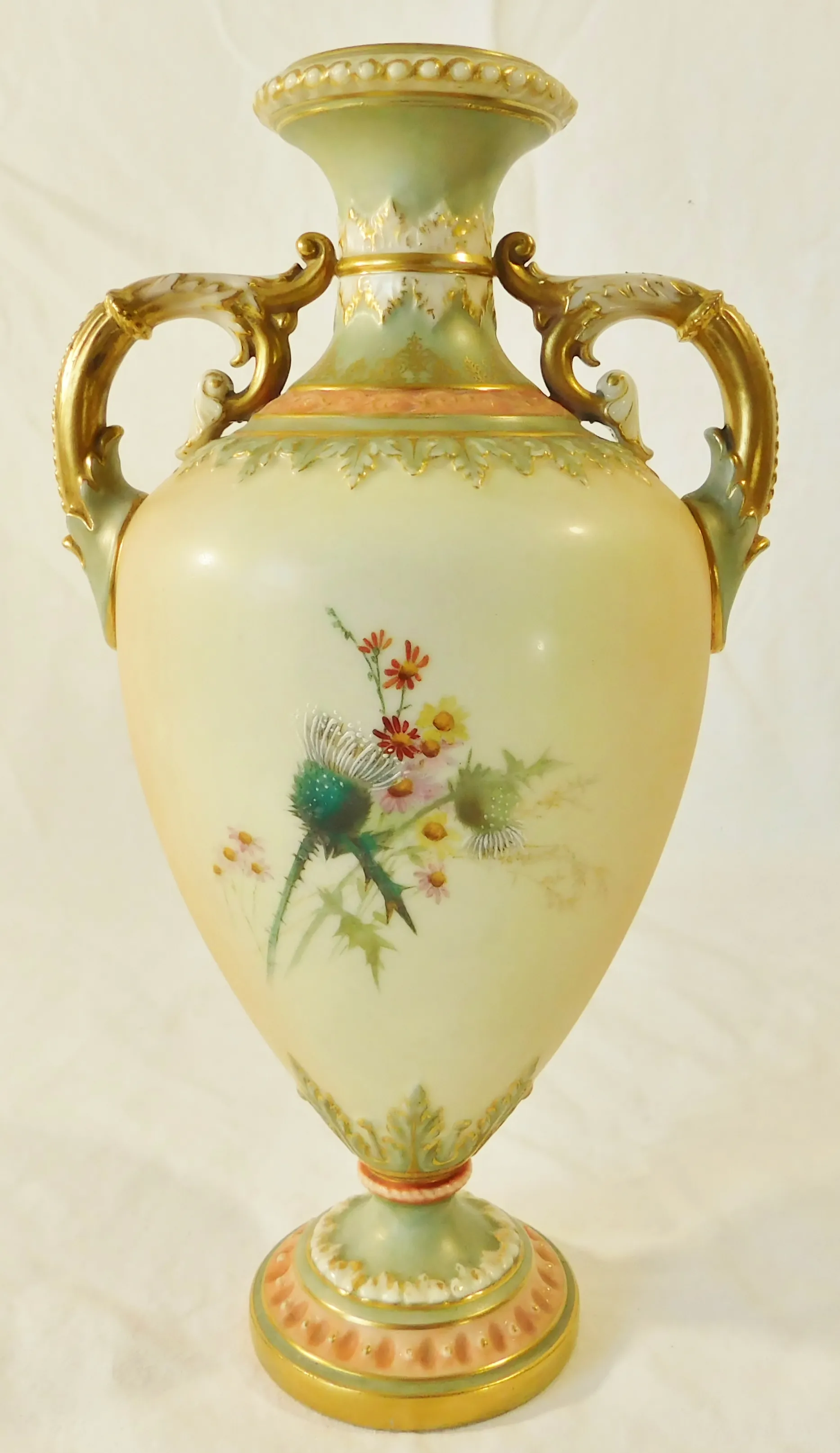 Antique C1896 Royal Worcester England Hand Painted Porcelain