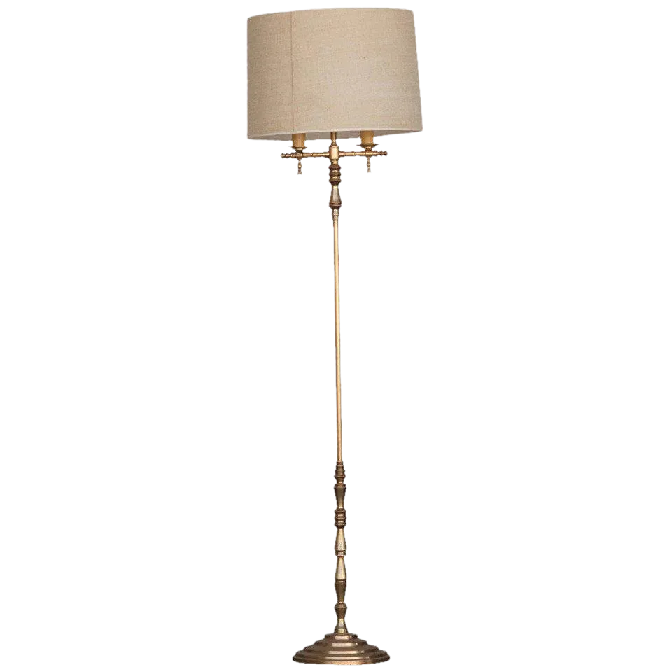 Hollywood Regency GoldPlated Bronze Floor Lamp Chairish