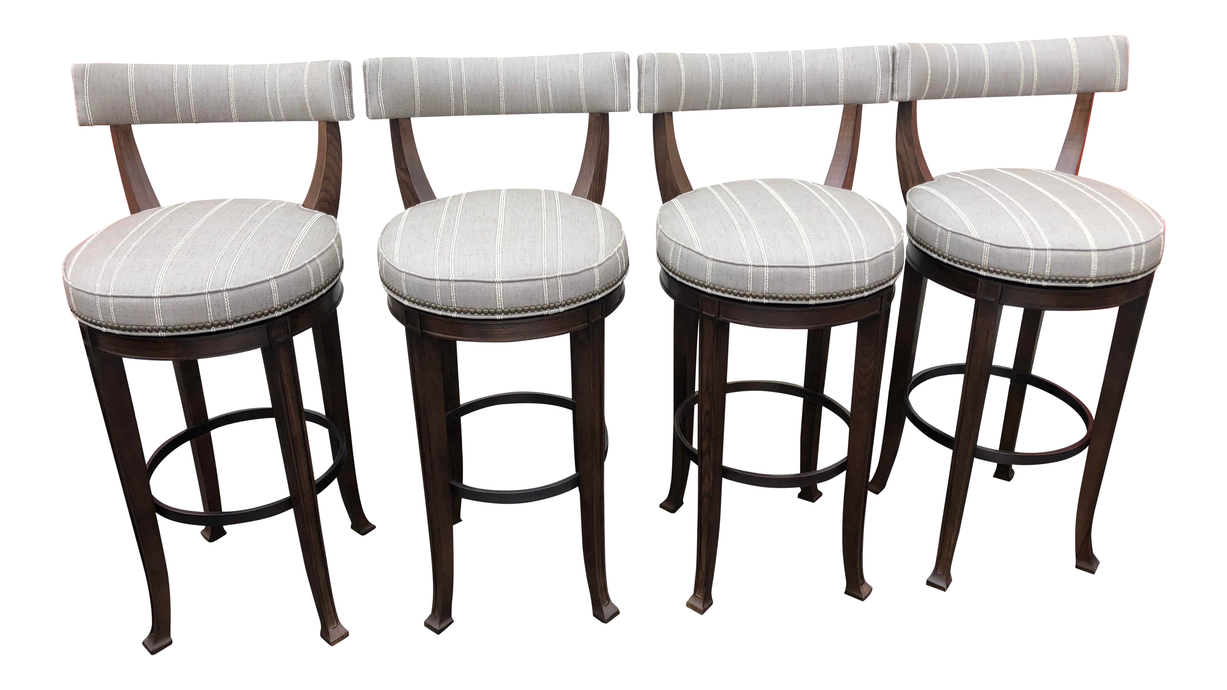 hickory chair newbury swivel barstools  set of 4