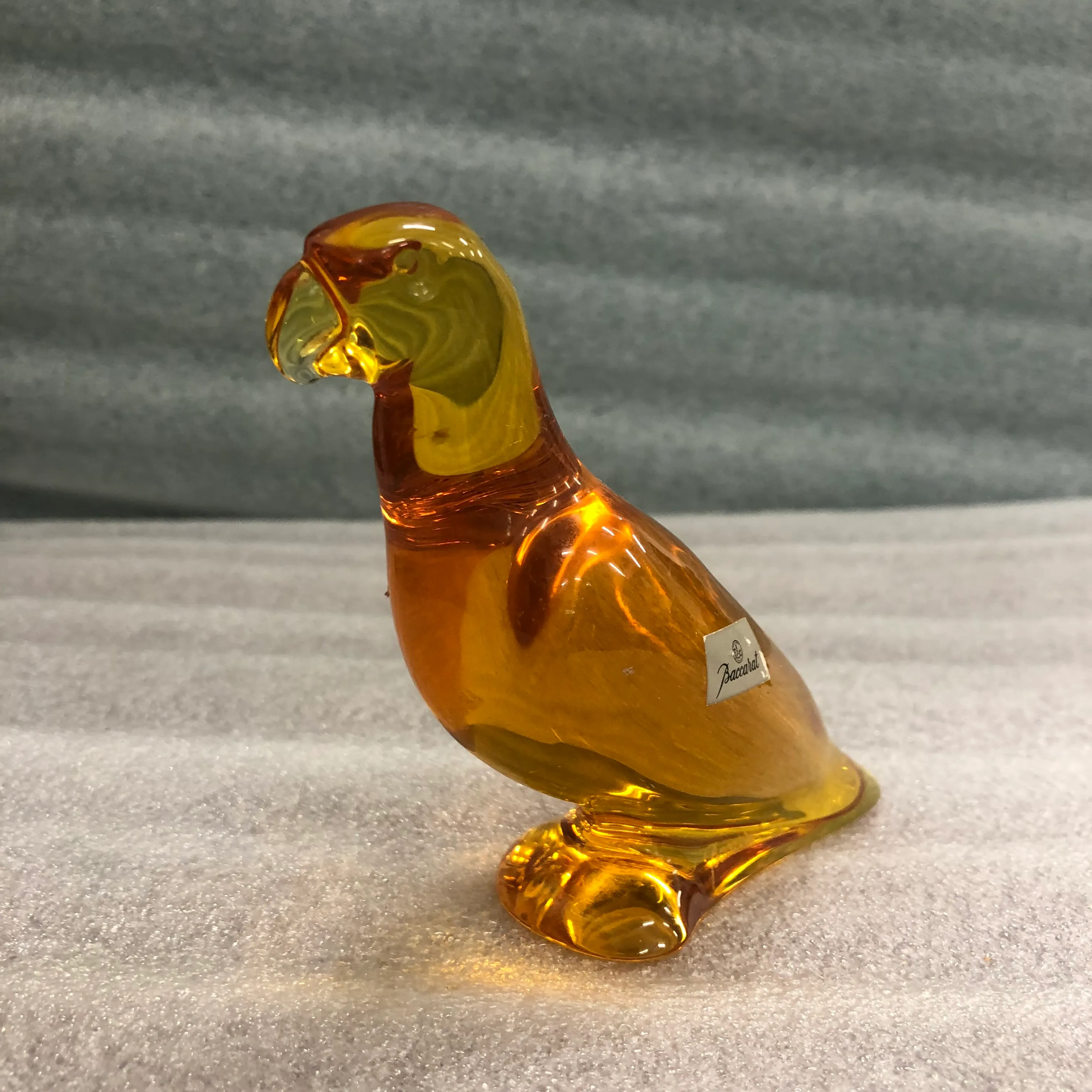 baccarat-amber-crystal-parrot-7130