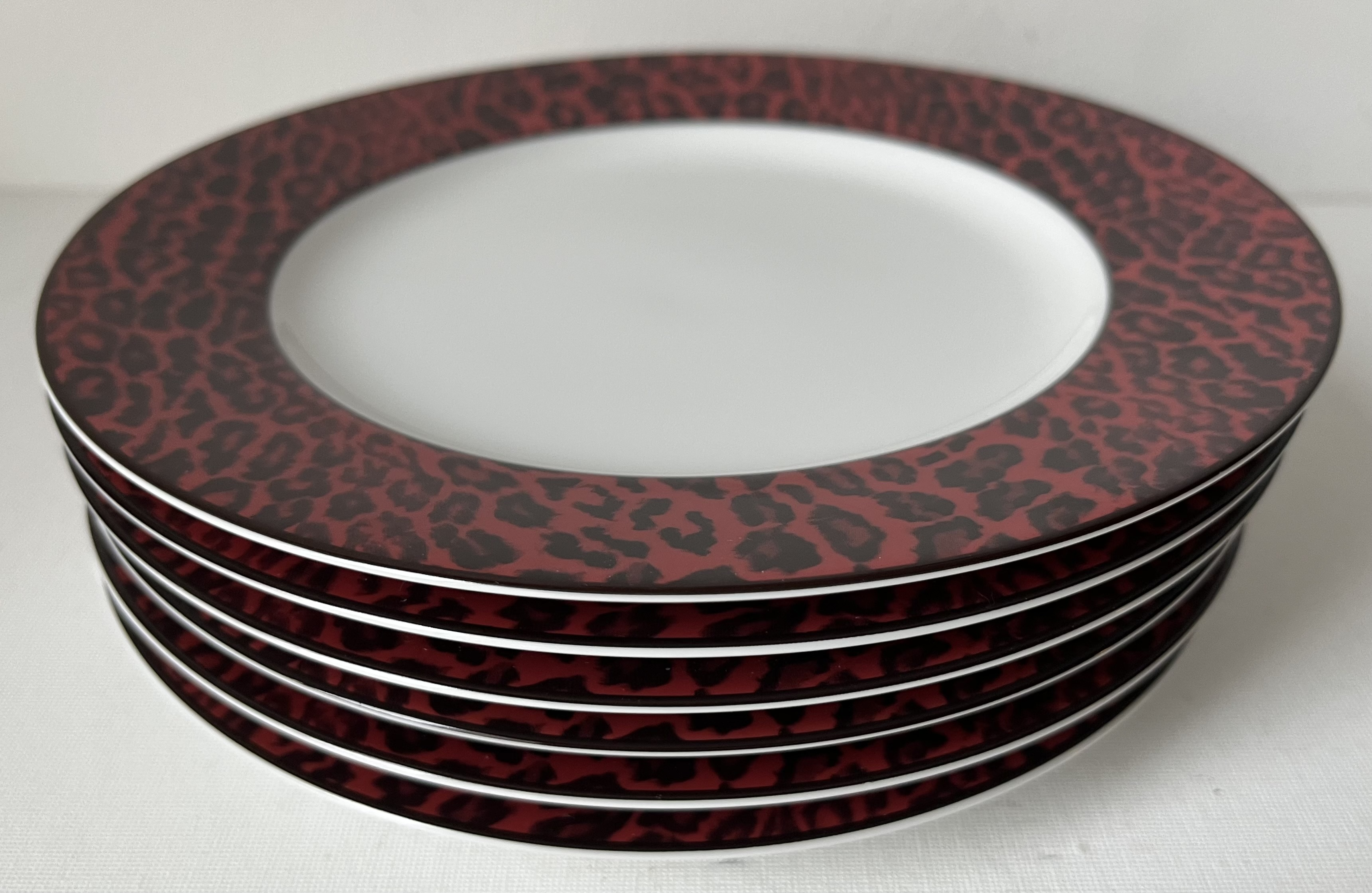 Leopard Border Porcelain Plates-Set 6-Neiman MarcusRare, Beautiful Condition ✨ Lauren Ralph Lauren Handbag Shoulder Bag Ricky