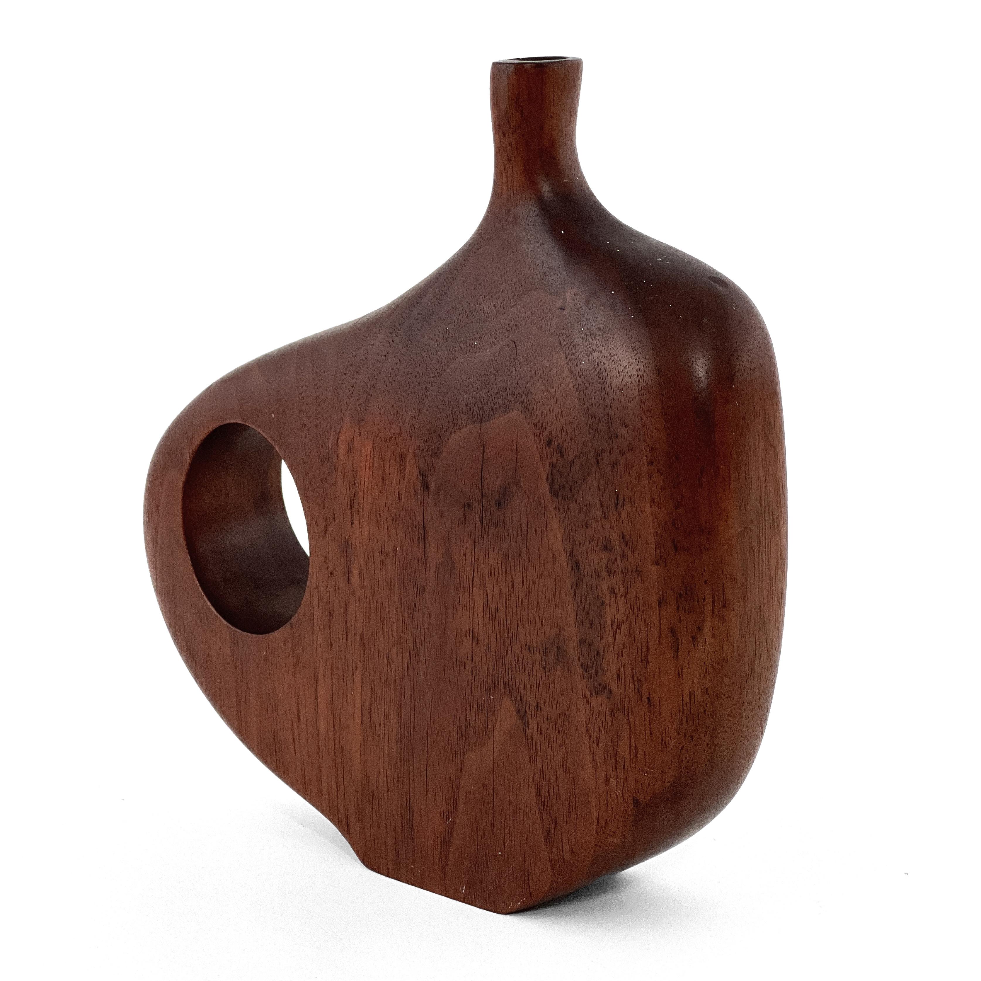 Vintage 1960s Modernist Walnut Biomorphic Sculptural