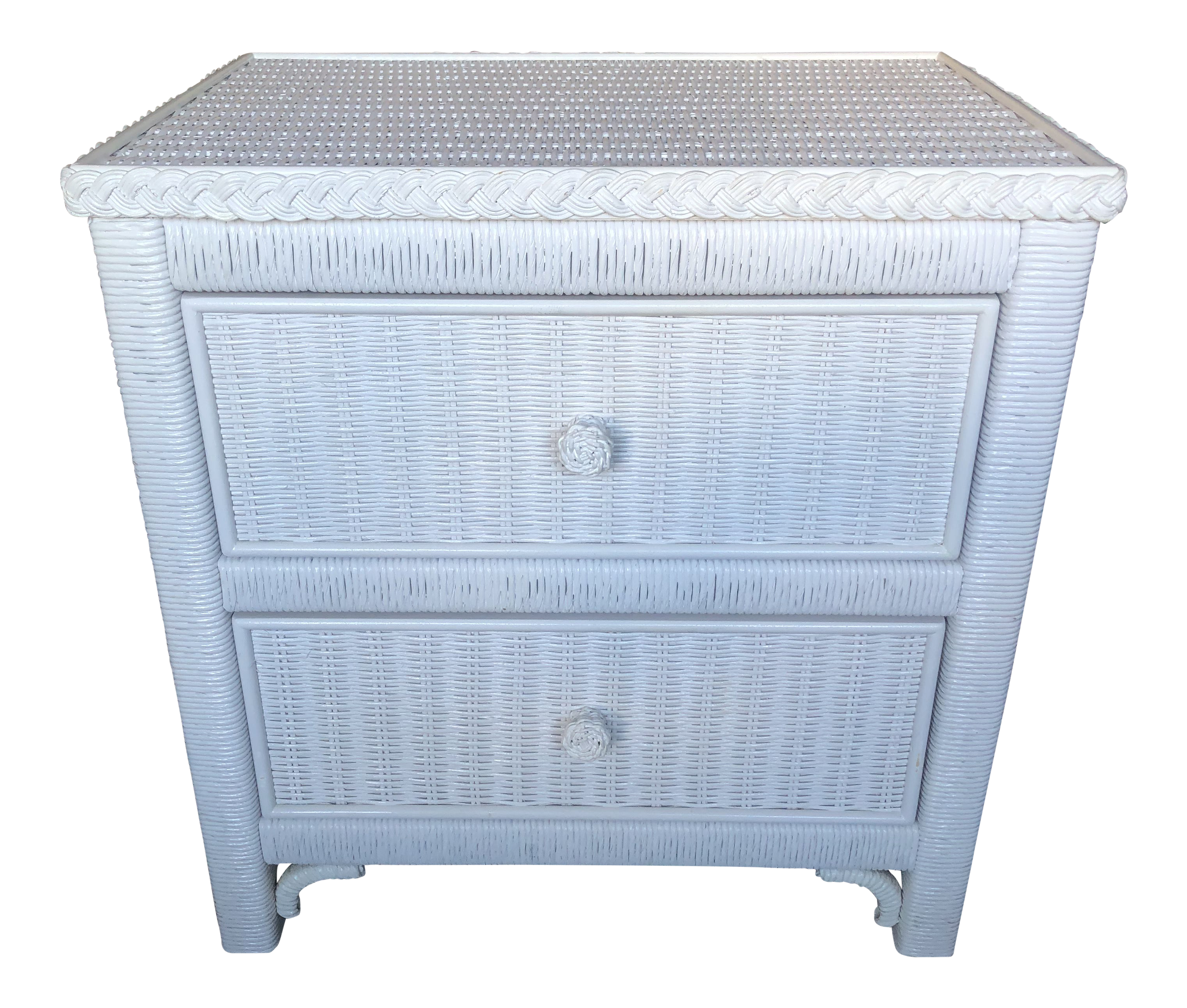 Wicker Nightstand By Henry Link Chairish