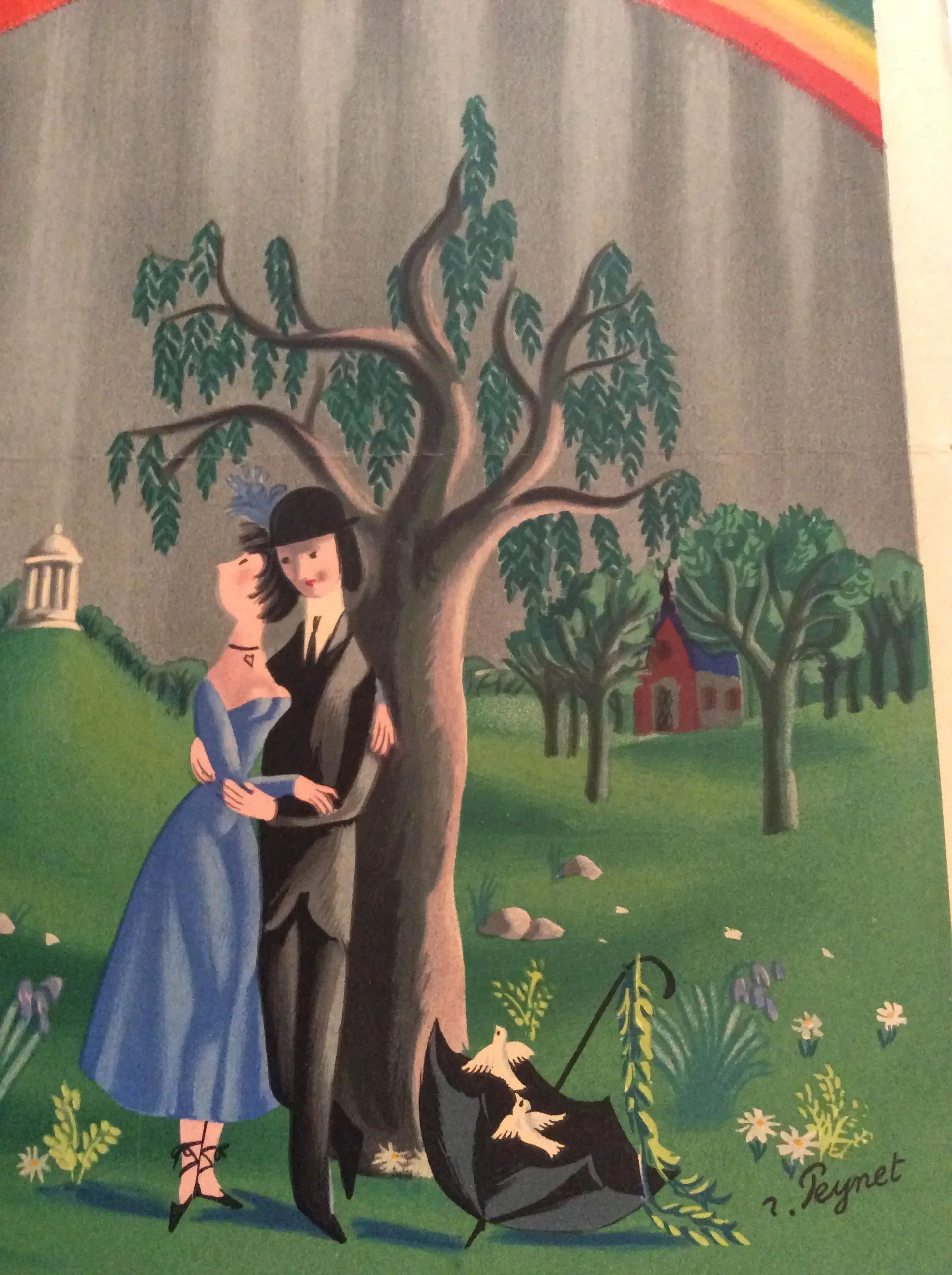 Raymond Peynet Original Lithograph 