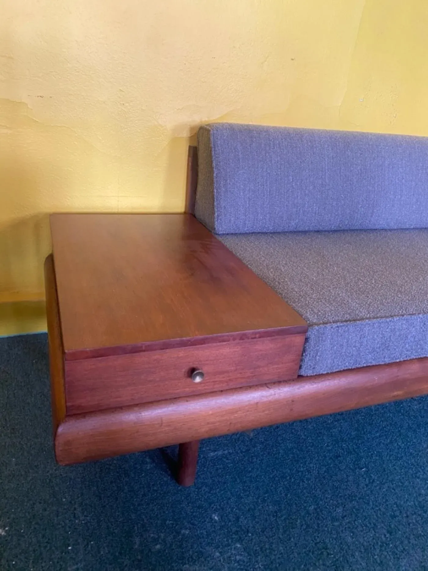 Mid Century Adrian Pearsall Couch With Attached End Tables