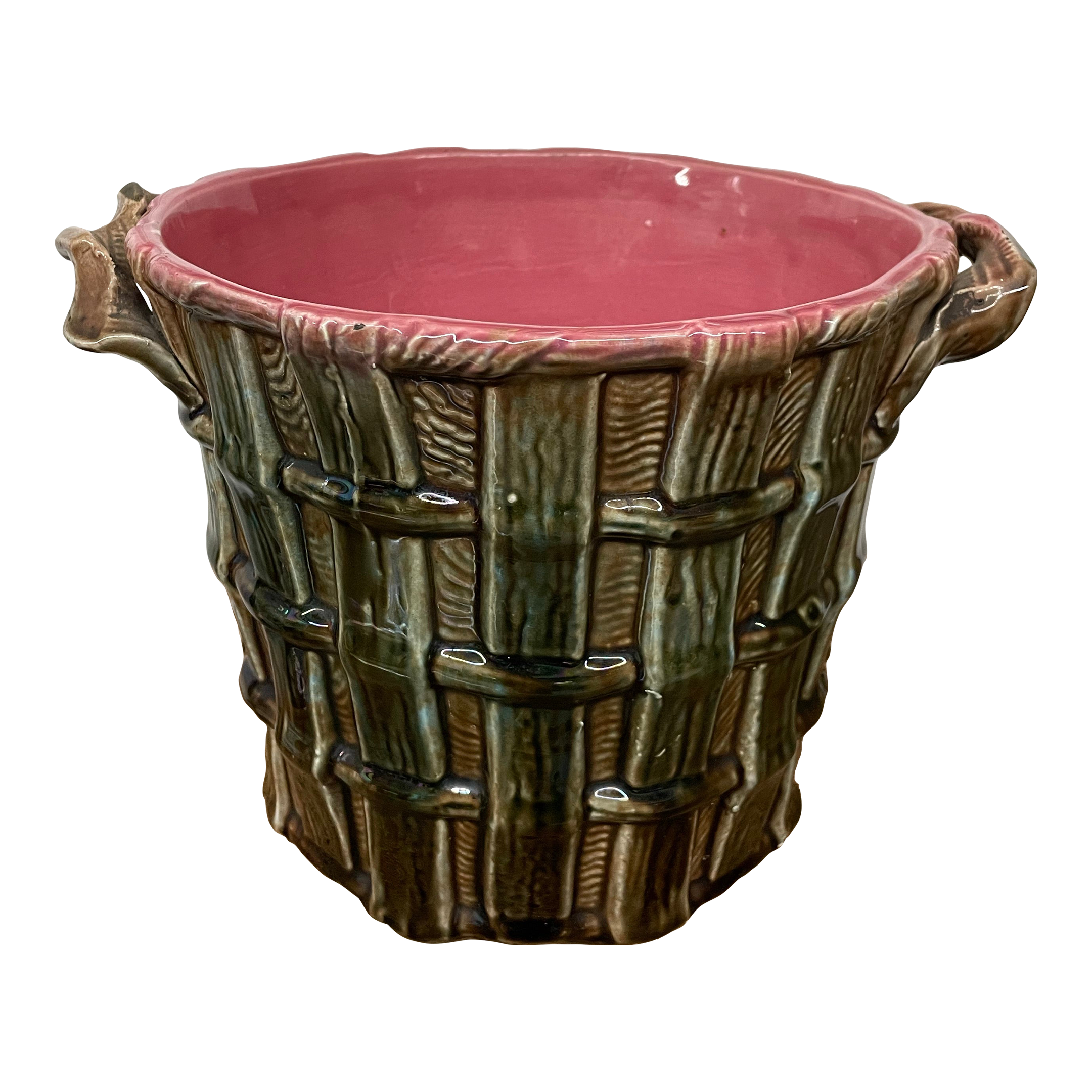 Antique Majolica Planter/Cache Pot