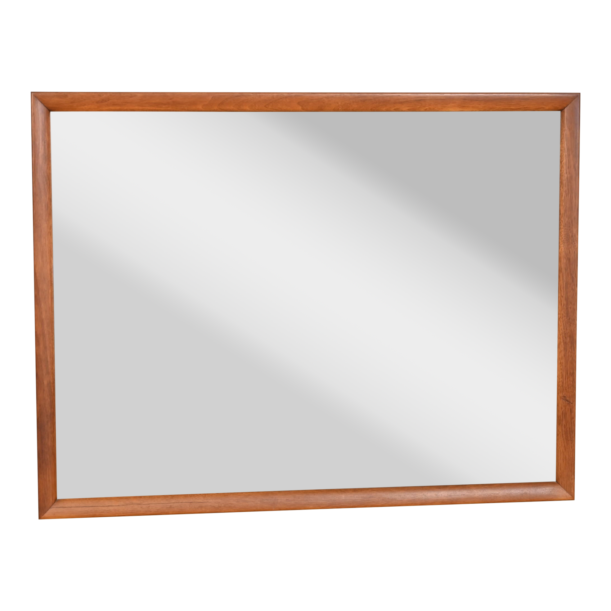 Henredon MidCentury Modern Walnut Framed Wall Mirror, 1960s Chairish