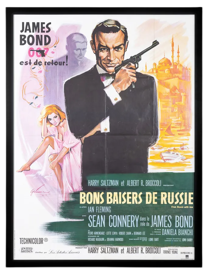French Re-Release James Bond 007 \'From Russia With Love\' Poster, 1970s