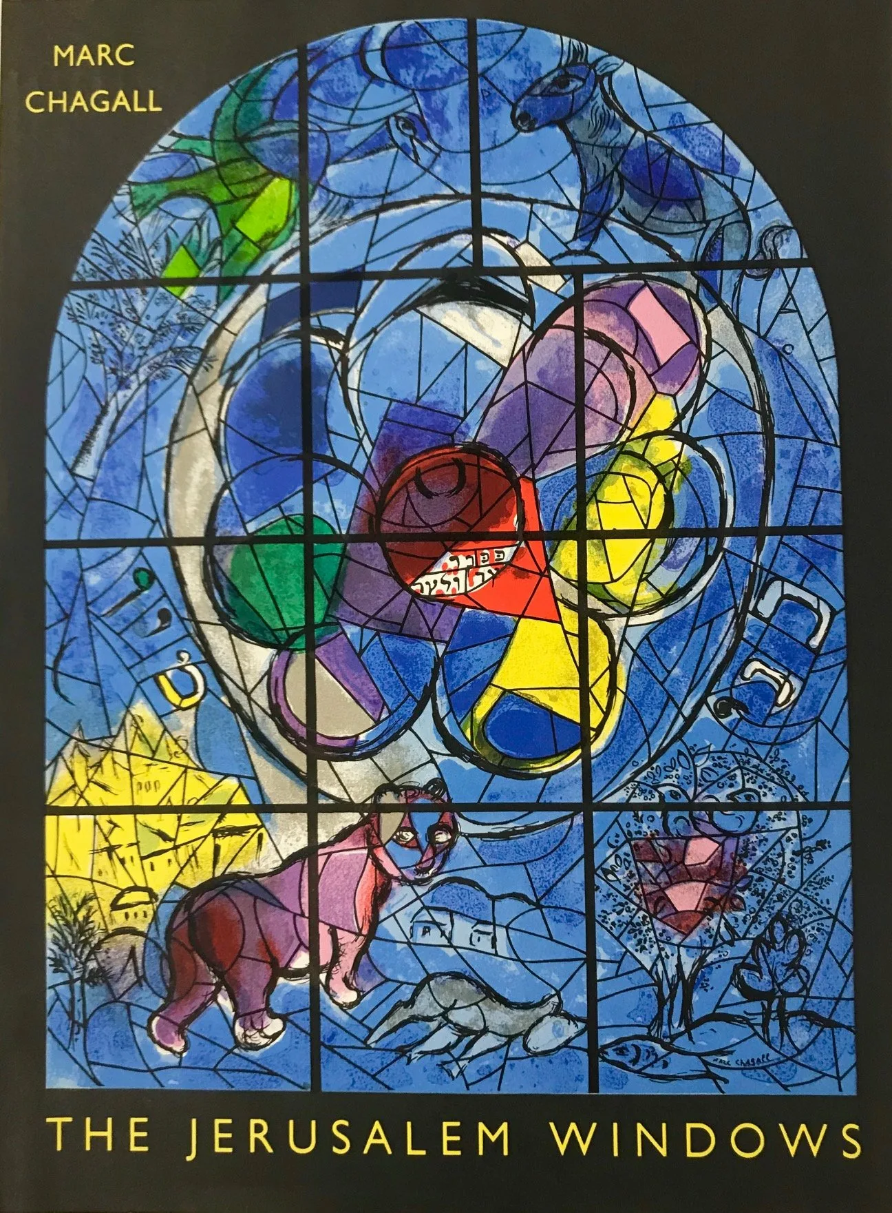 1962 Chagall Lithograph, Cover Jerusalem Windows