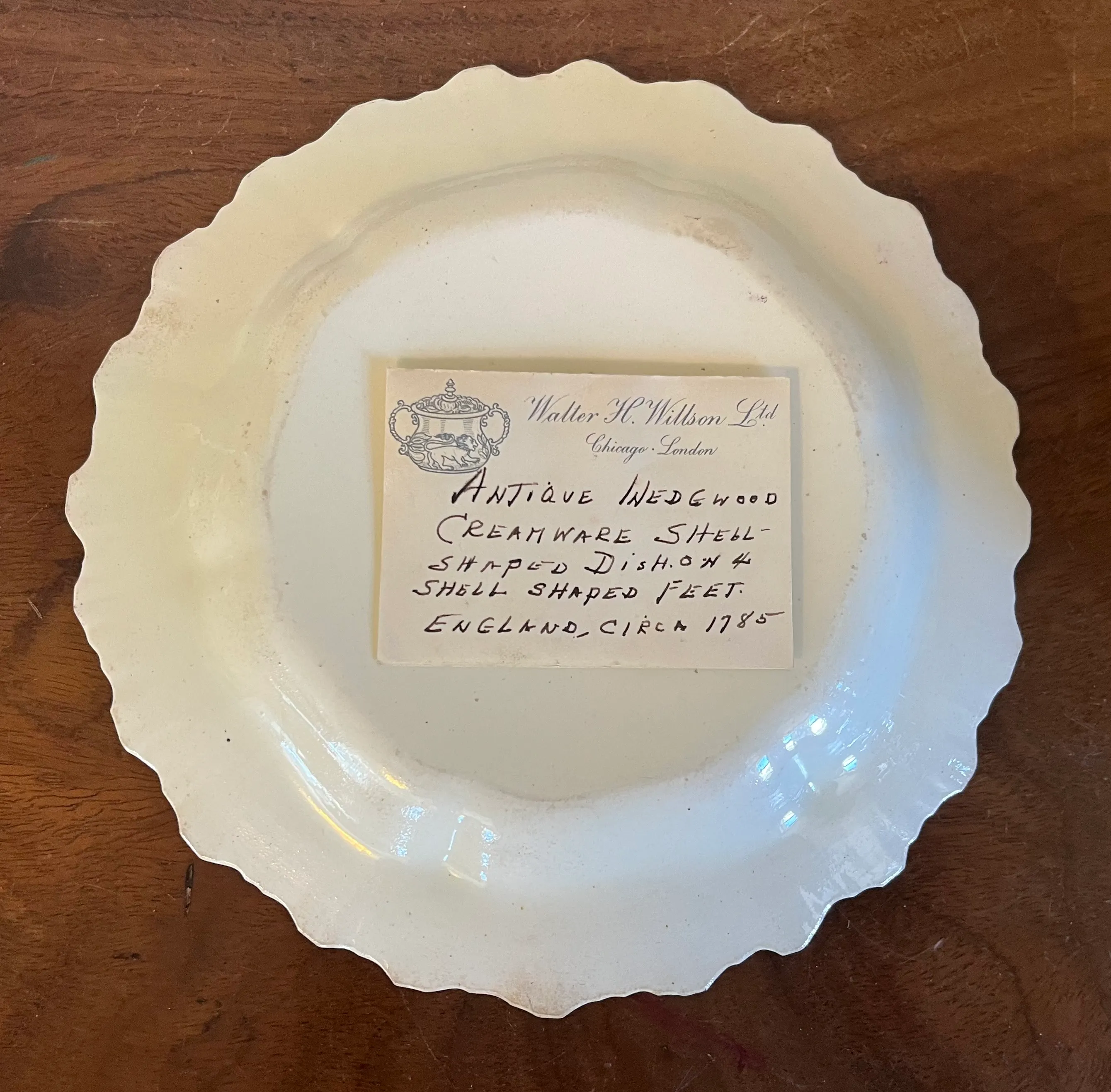 Antique 18th Century Wedgwood Puce Creamware Plate Decorated With