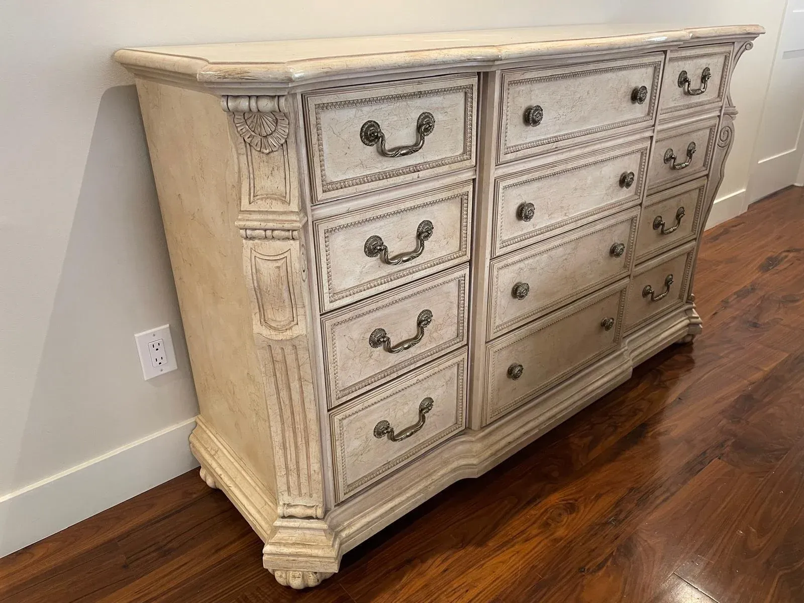 ivory oak dresser Ameriwood Home Adams 5 Drawer Dresser in Ivory Oak