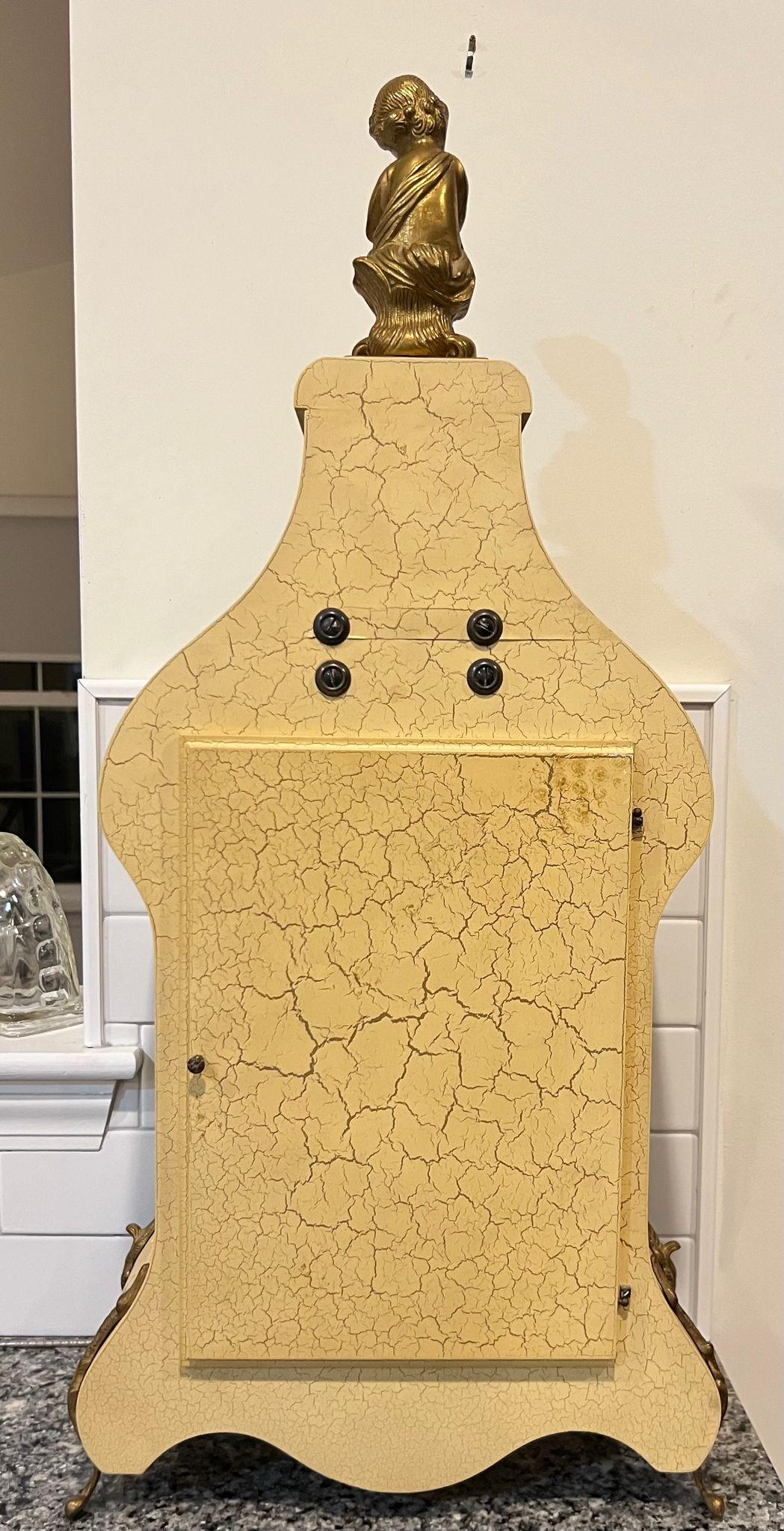 Vintage-Tiffany Mantle Shelf Clock Franz Hermle Made in Italy 1978