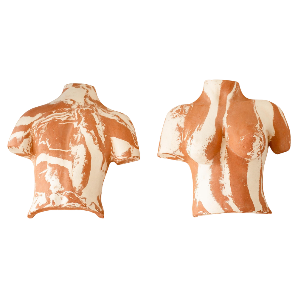 Terracotta Brut Body Sconces by Di Fretto, Set of 2