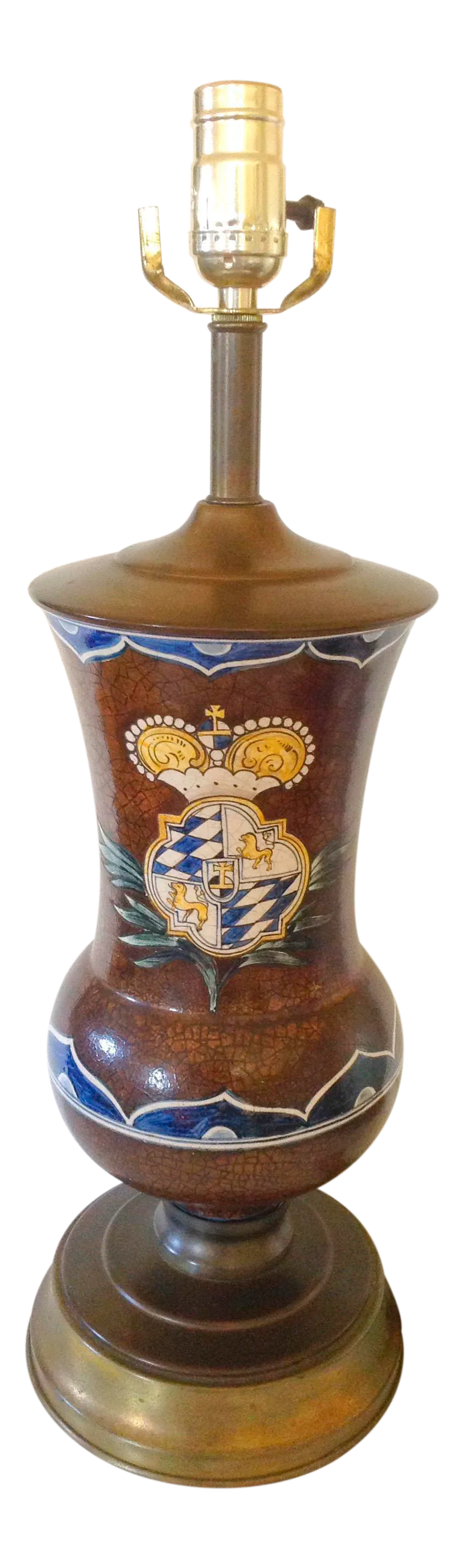 Vintage Painted Metal Lamp Chairish