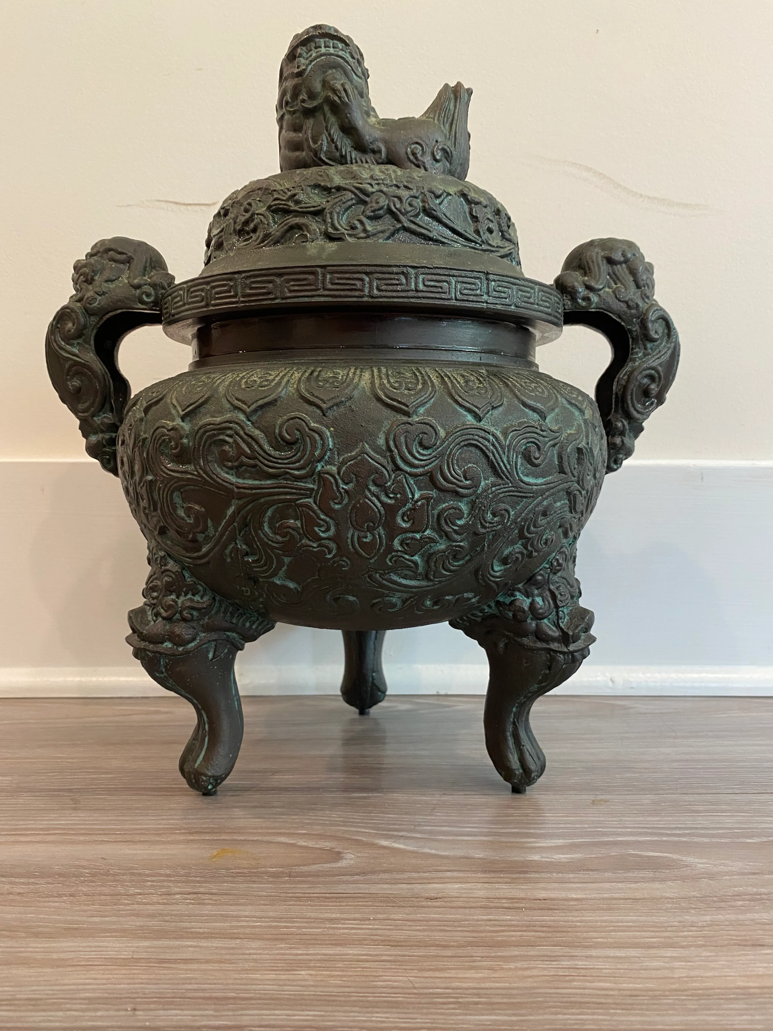 James Mont Style Foo Dog Ice Bucket | Chairish