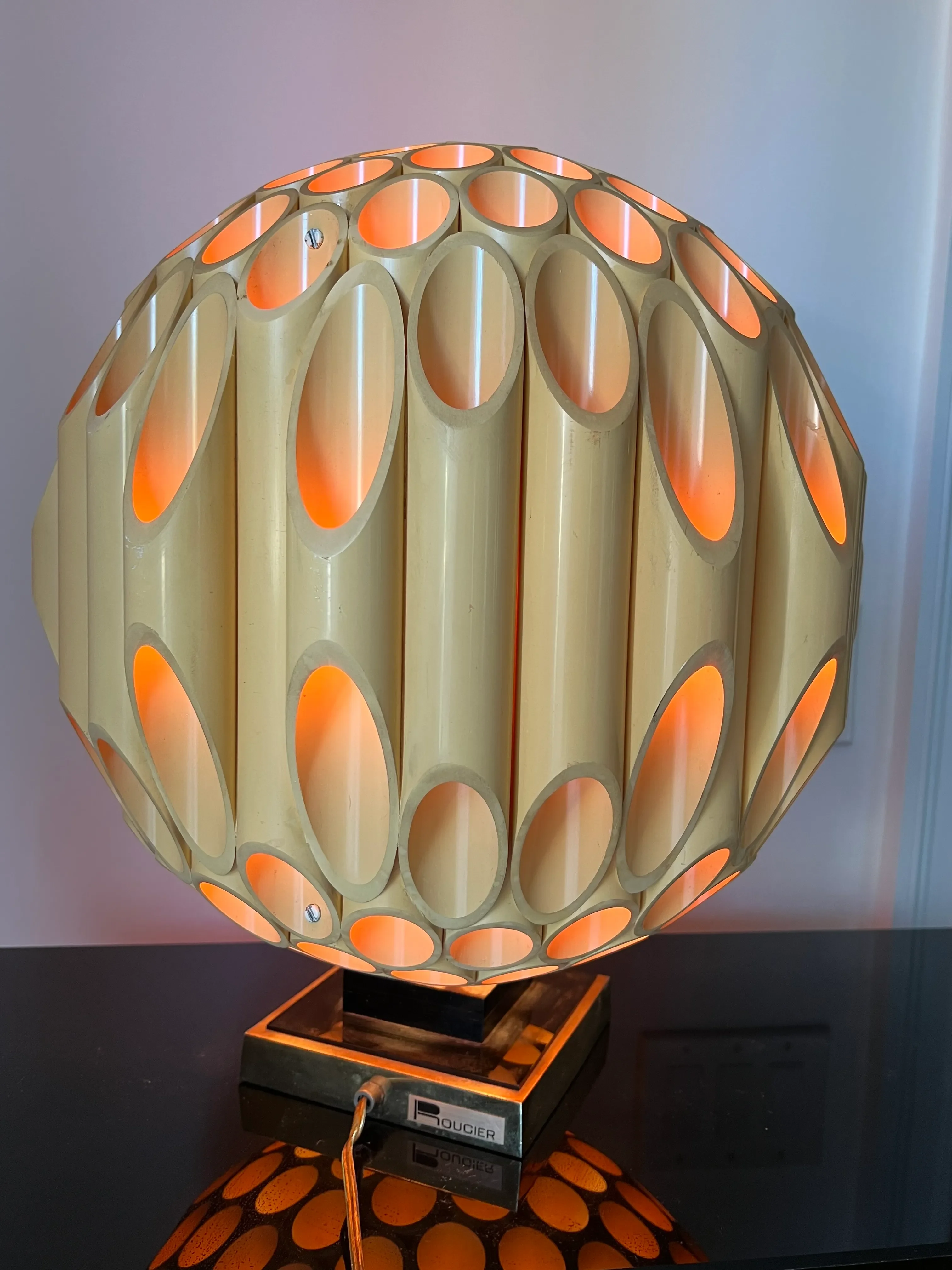 1970s Original Rougier Sphere Tube Lamp | Chairish, image size:3024x4032