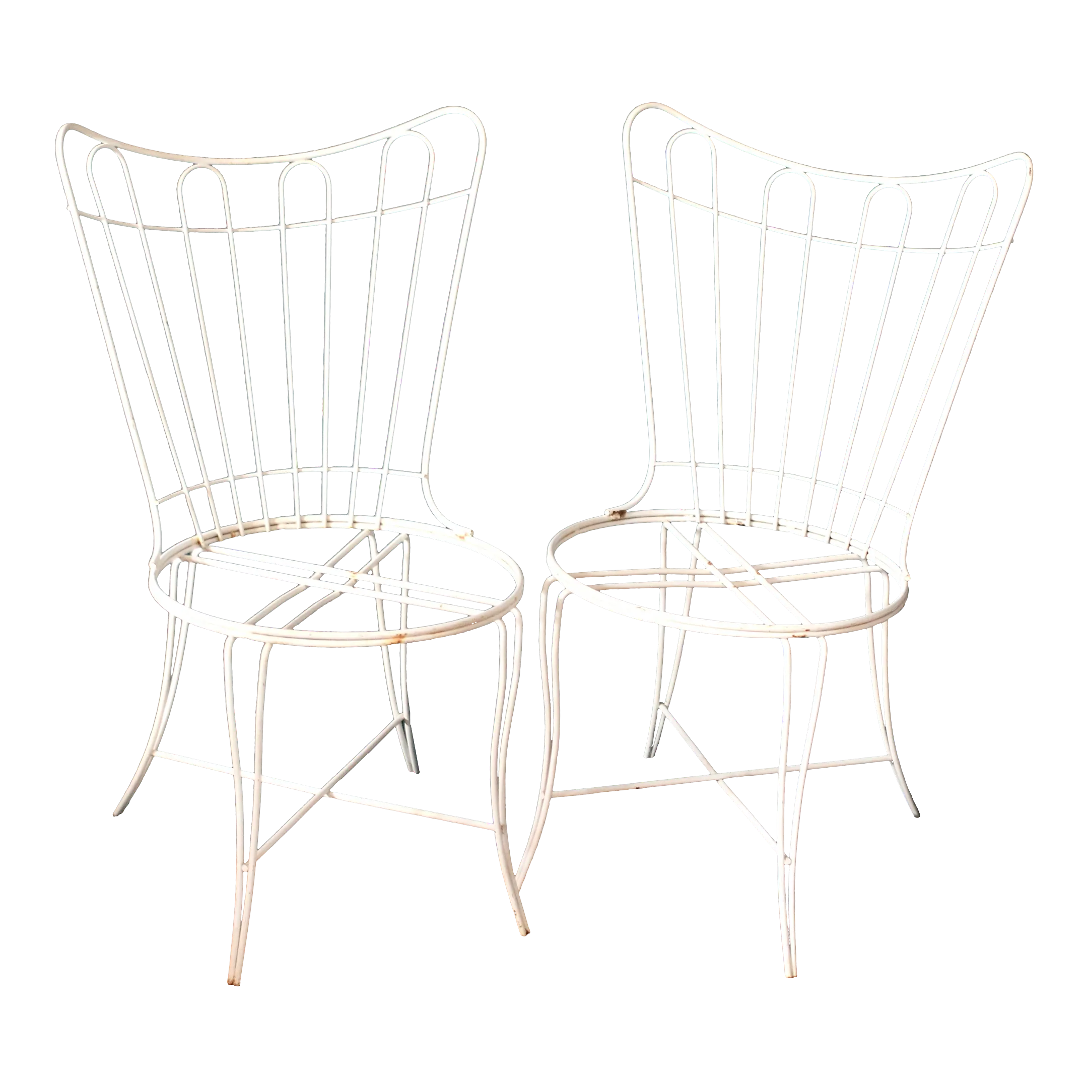 Pair of Vintage Homecrest Wire Chairs Chairish