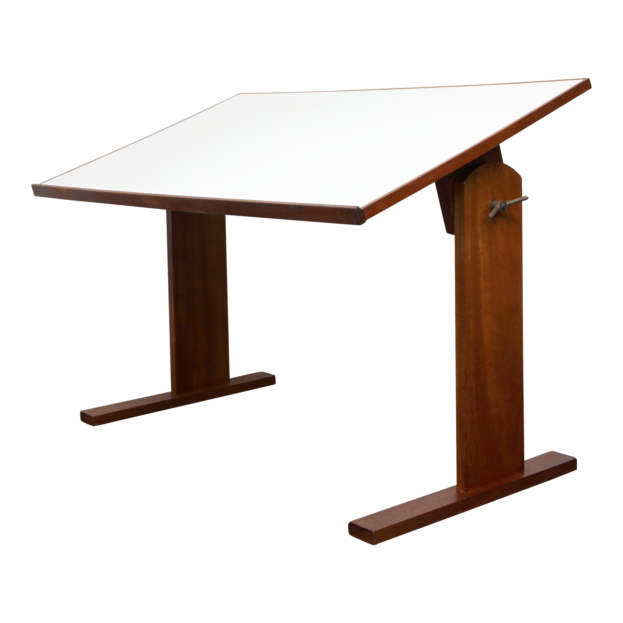 1970s Vintage Teak Drafting Table With Adjustable Table Top Chairish