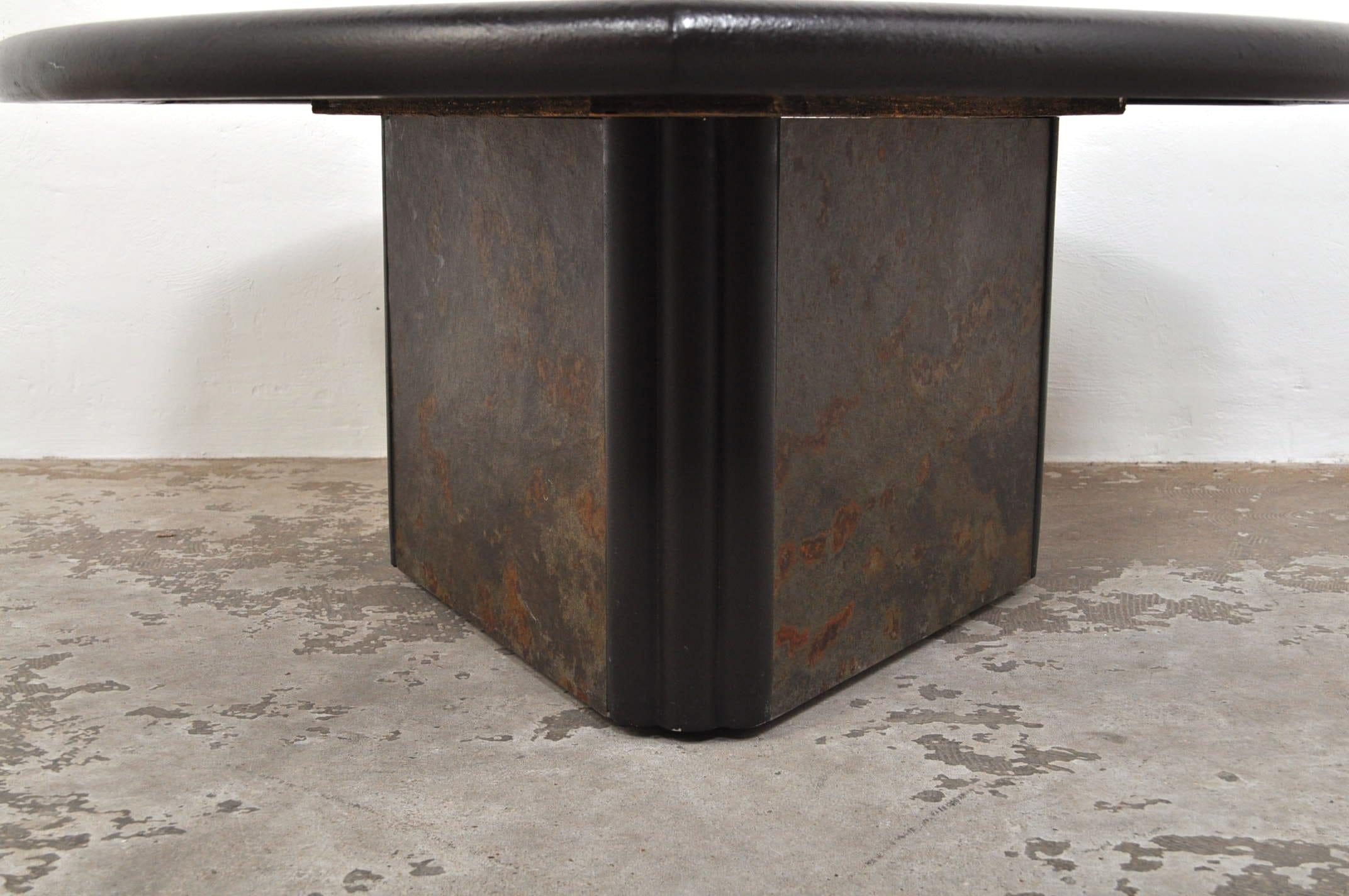 GCDS Black Mule Sandals with 10cm HeelBrutalist Slate Coffee Table by Paul Kingma, 1980s