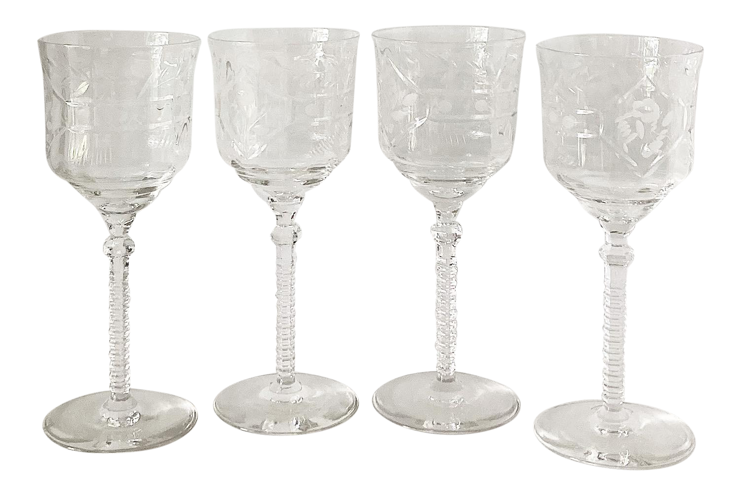 Vintage Cut Glass Cordial Glasses Set of 4 Chairish