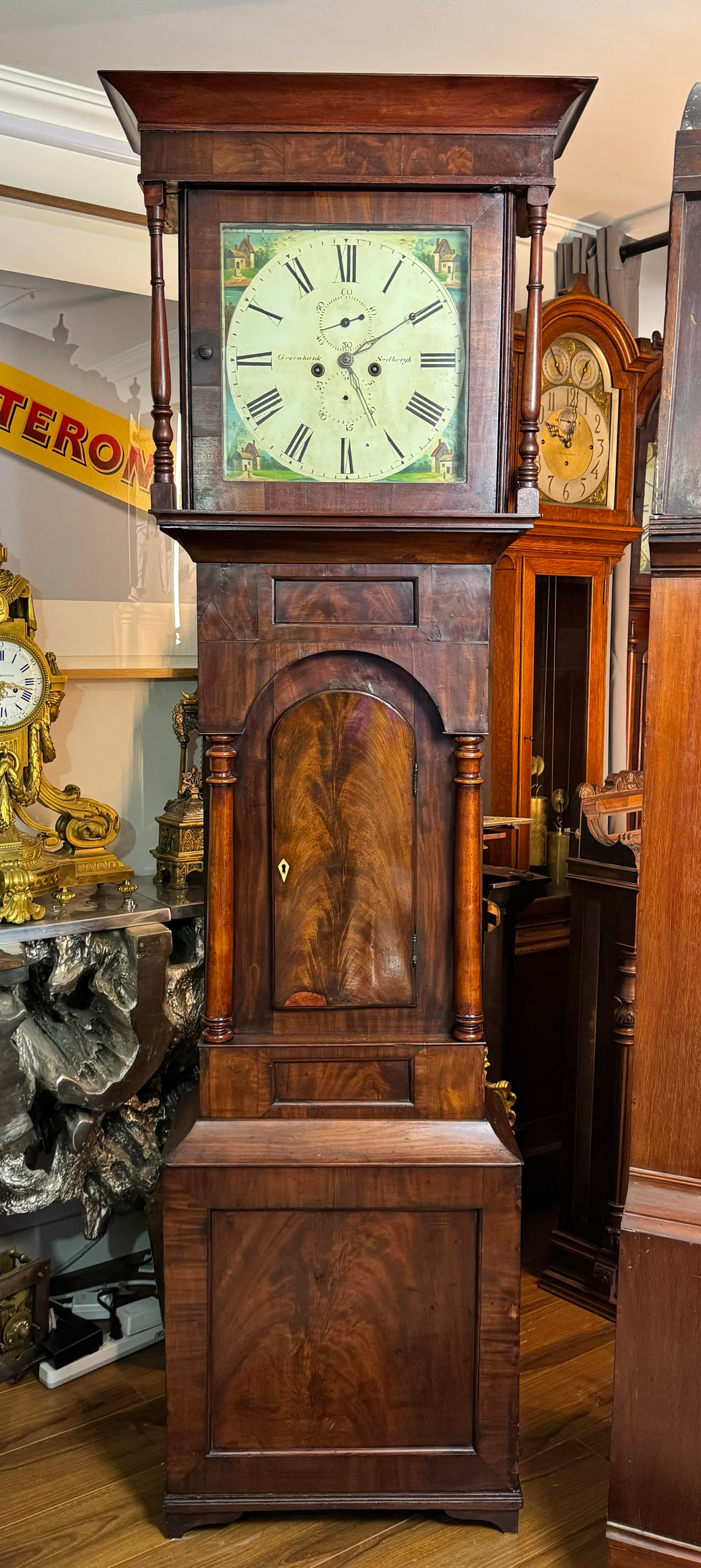 Early 19th Century Regency Period English Grandfather Clock | Chairish, image size:2228x4985