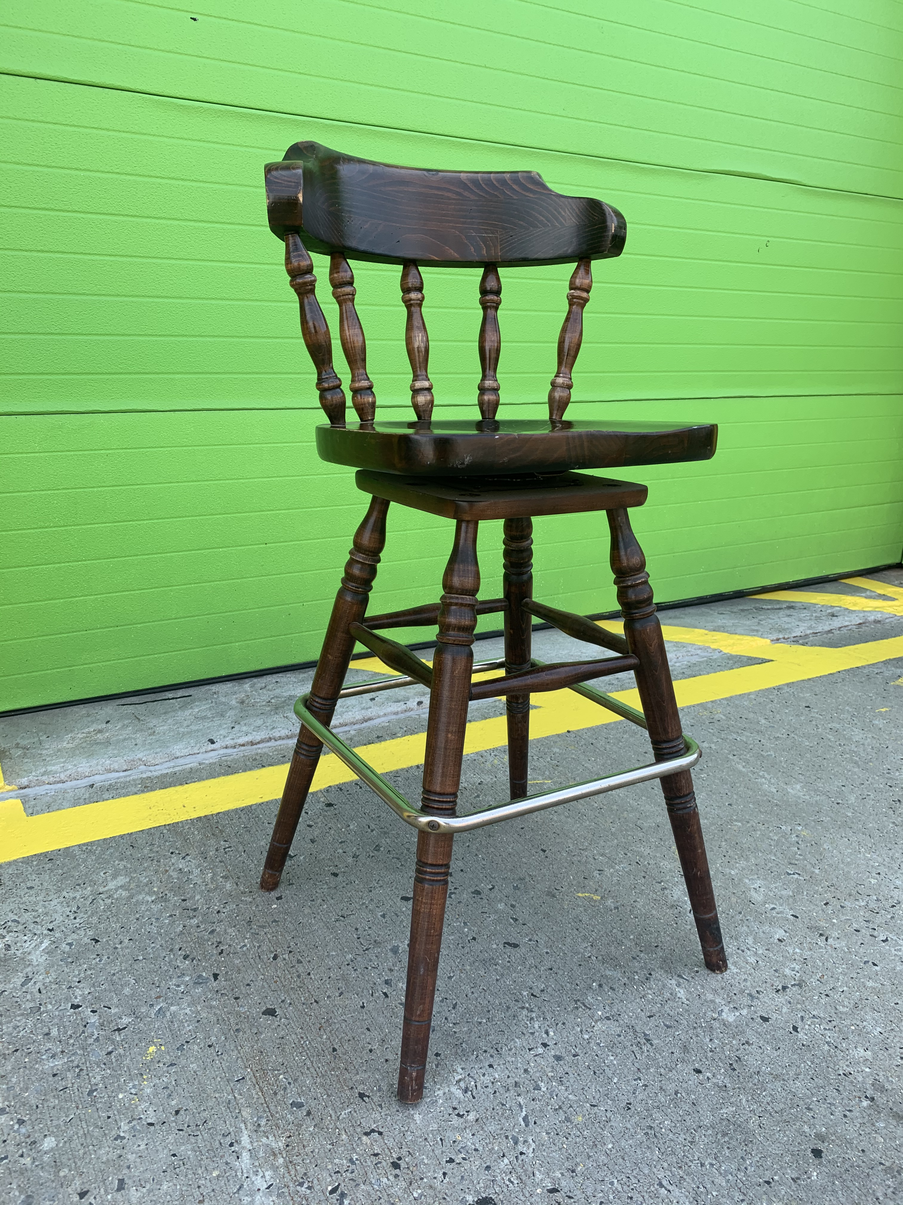 Vintage Ethan Allen Old Tavern Swivel Stool