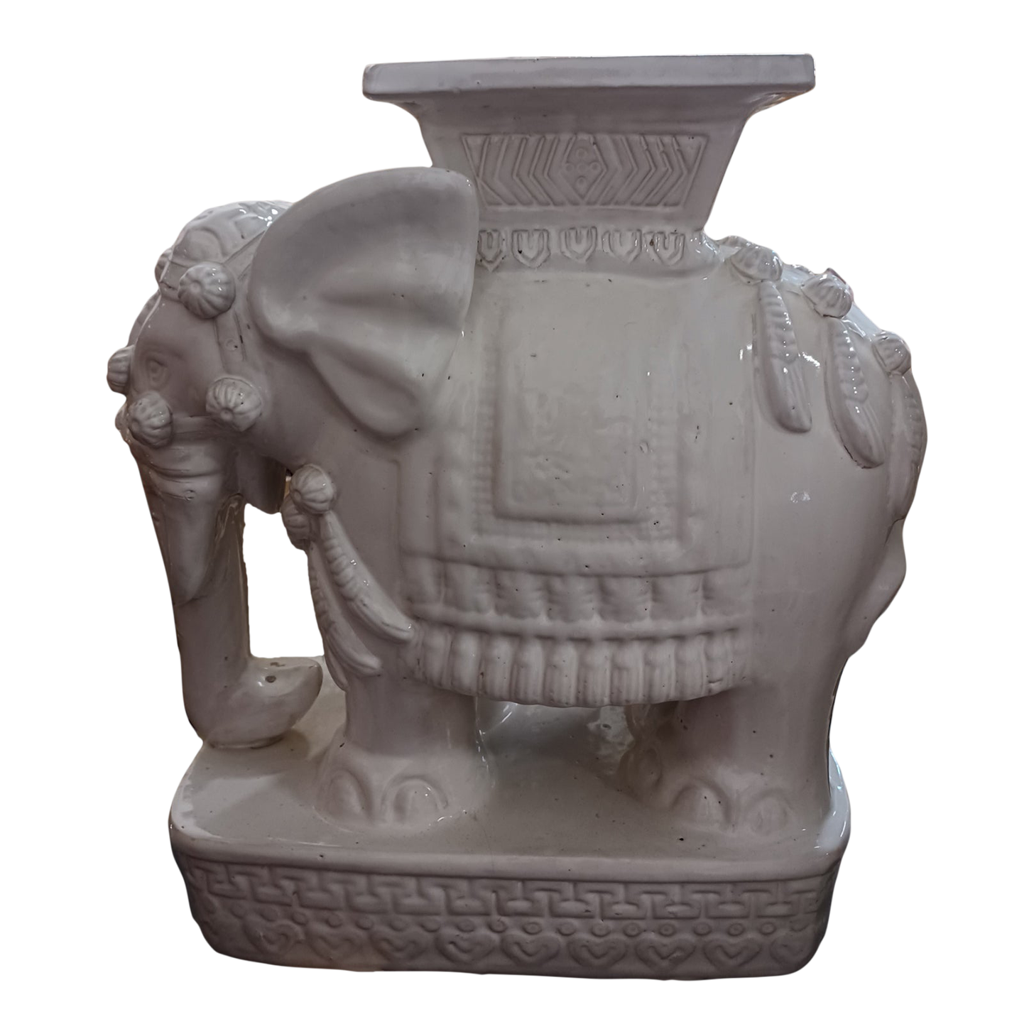 Vintage Ceramic Elephant Garden Plant Stand Chairish