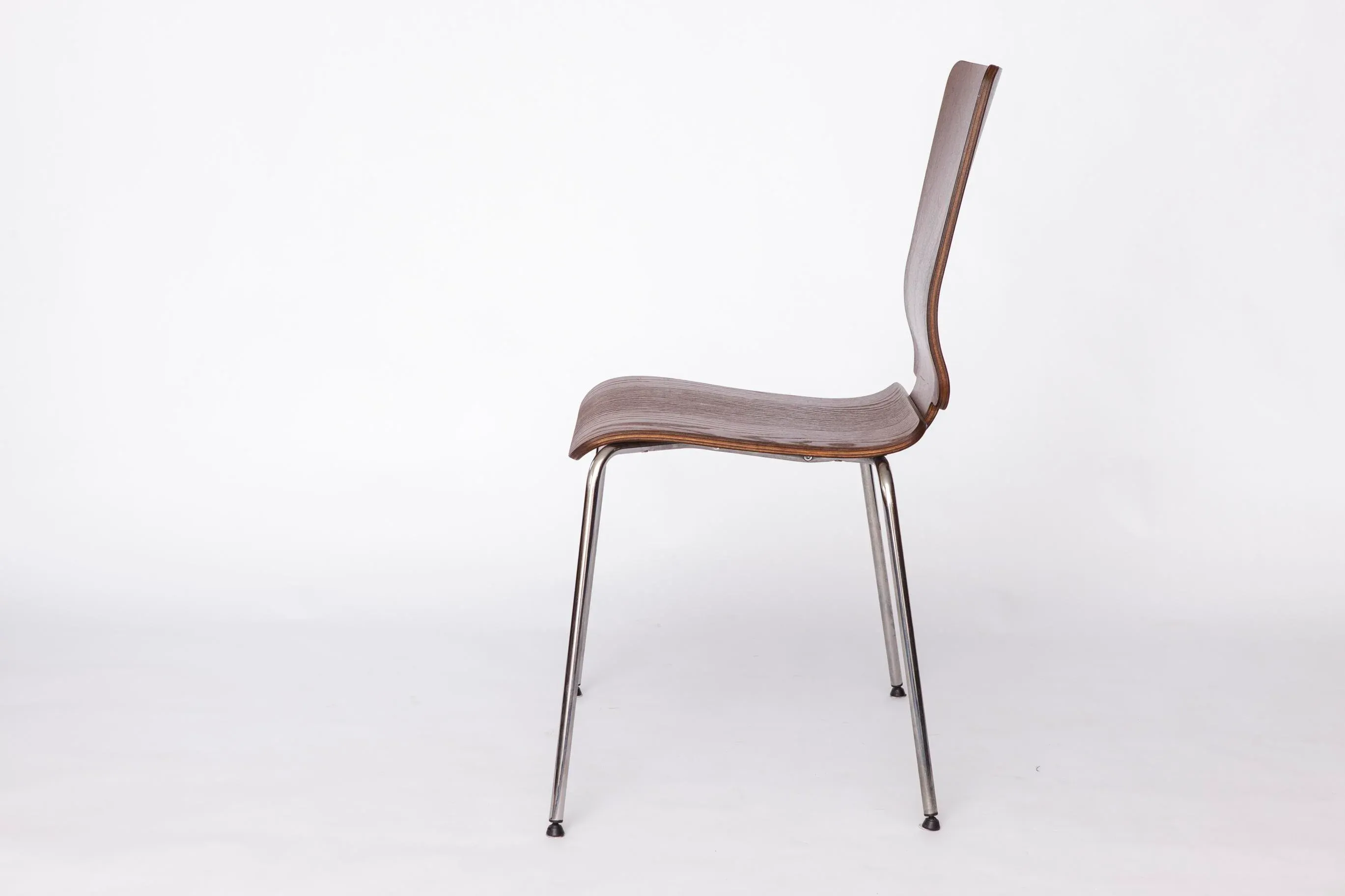 Vintage Gilbert Stackable Dining Chair in Teak Plywood Seat with