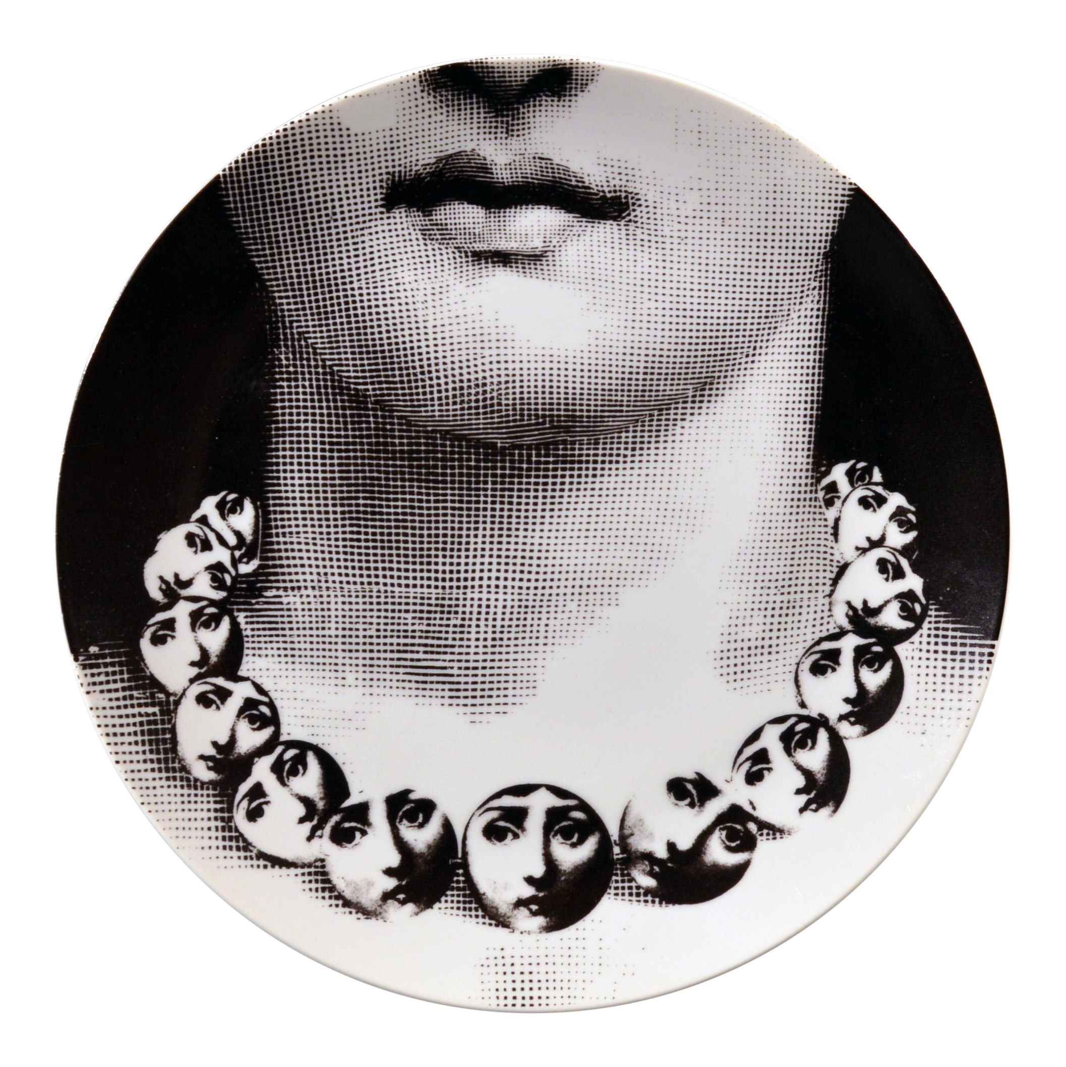 Piero Fornasetti Porcelain Plate Themes Variation Pattern 107 Tema E Variazioni The Necklace Chairish