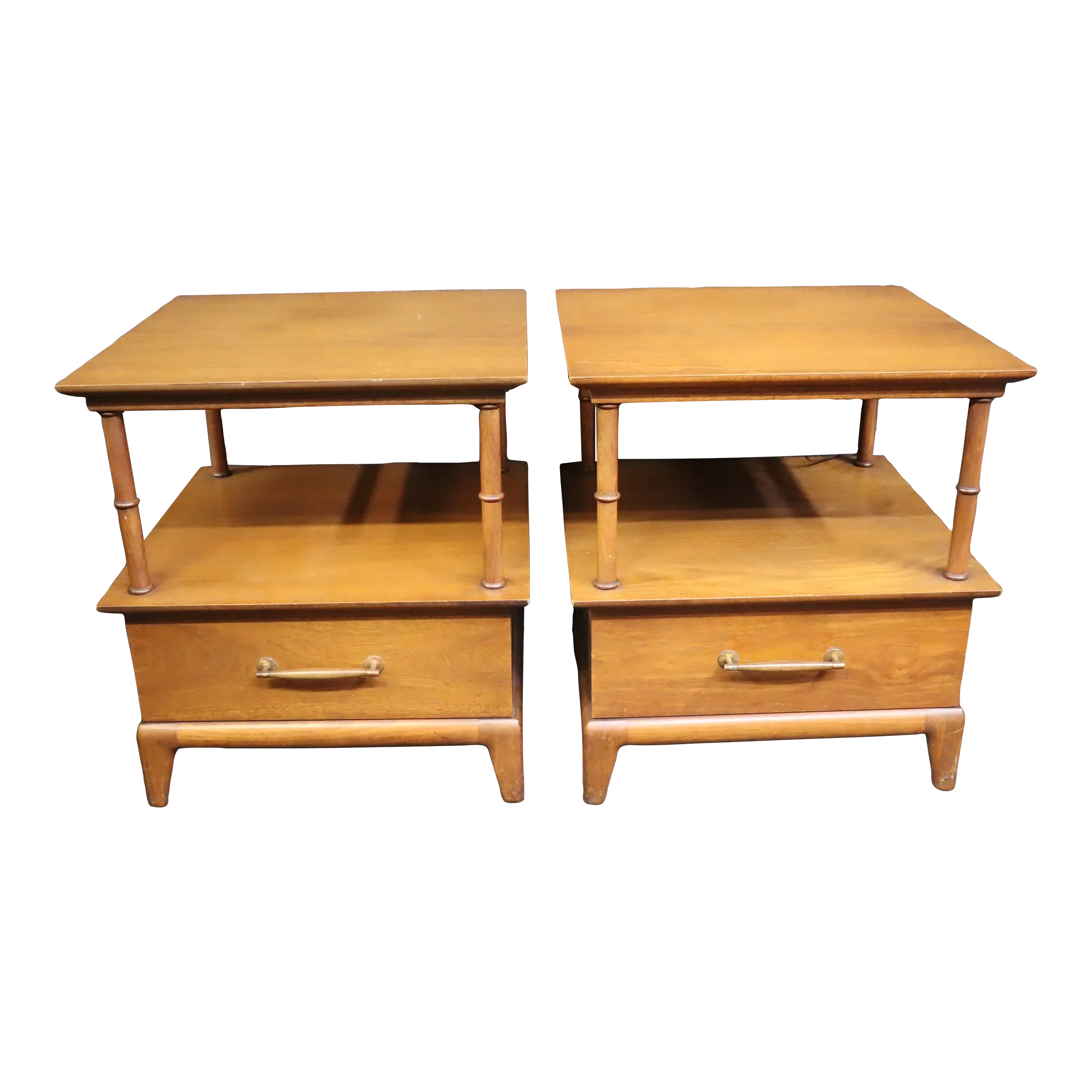 Mid 20th Century Heritage Henredon Mid Century Nightstand - a Pair