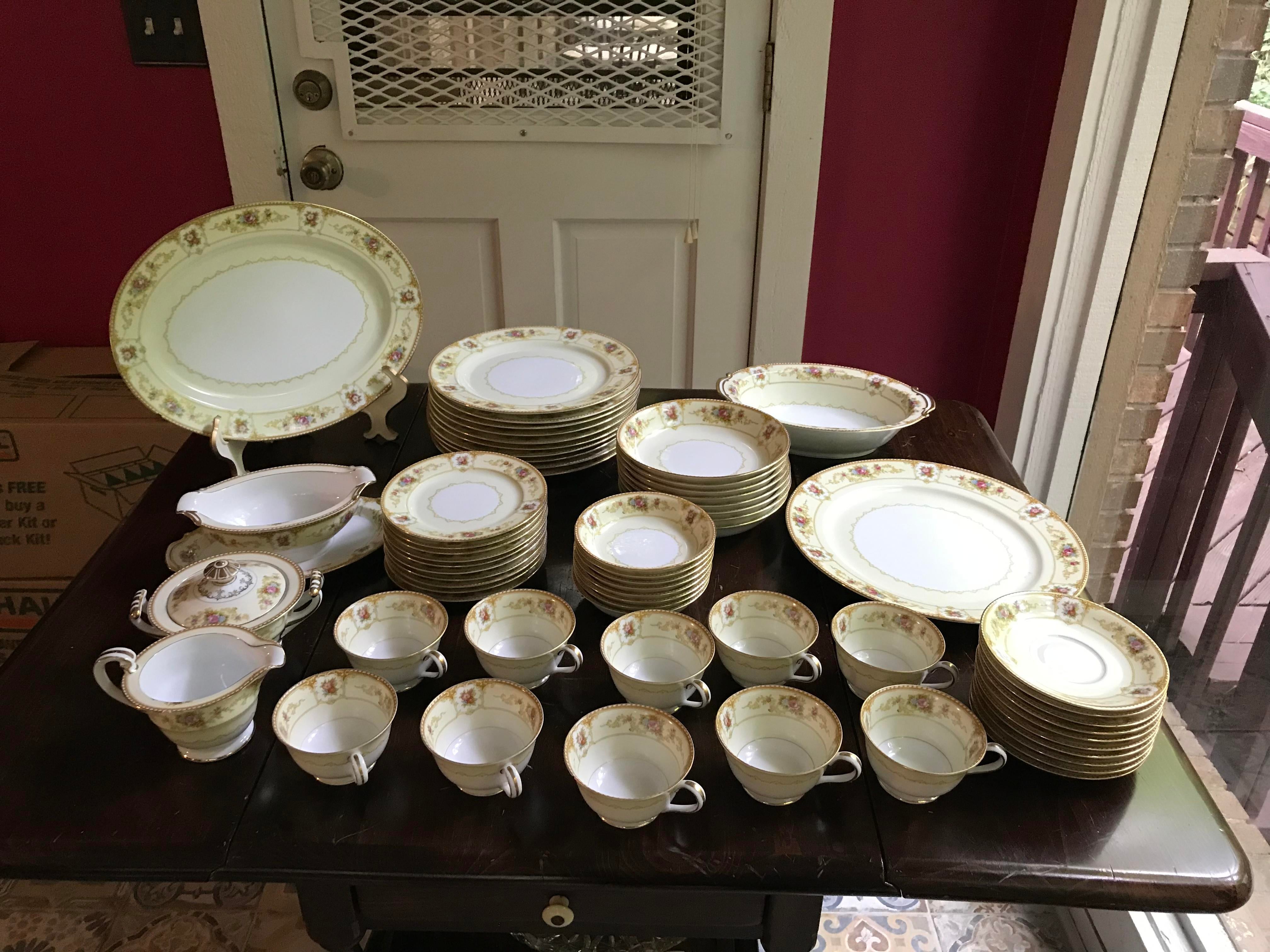【レア】 Noritake 装飾品タイル Astorbrook by Noritake 5pc piece setting Pattern Number 4300