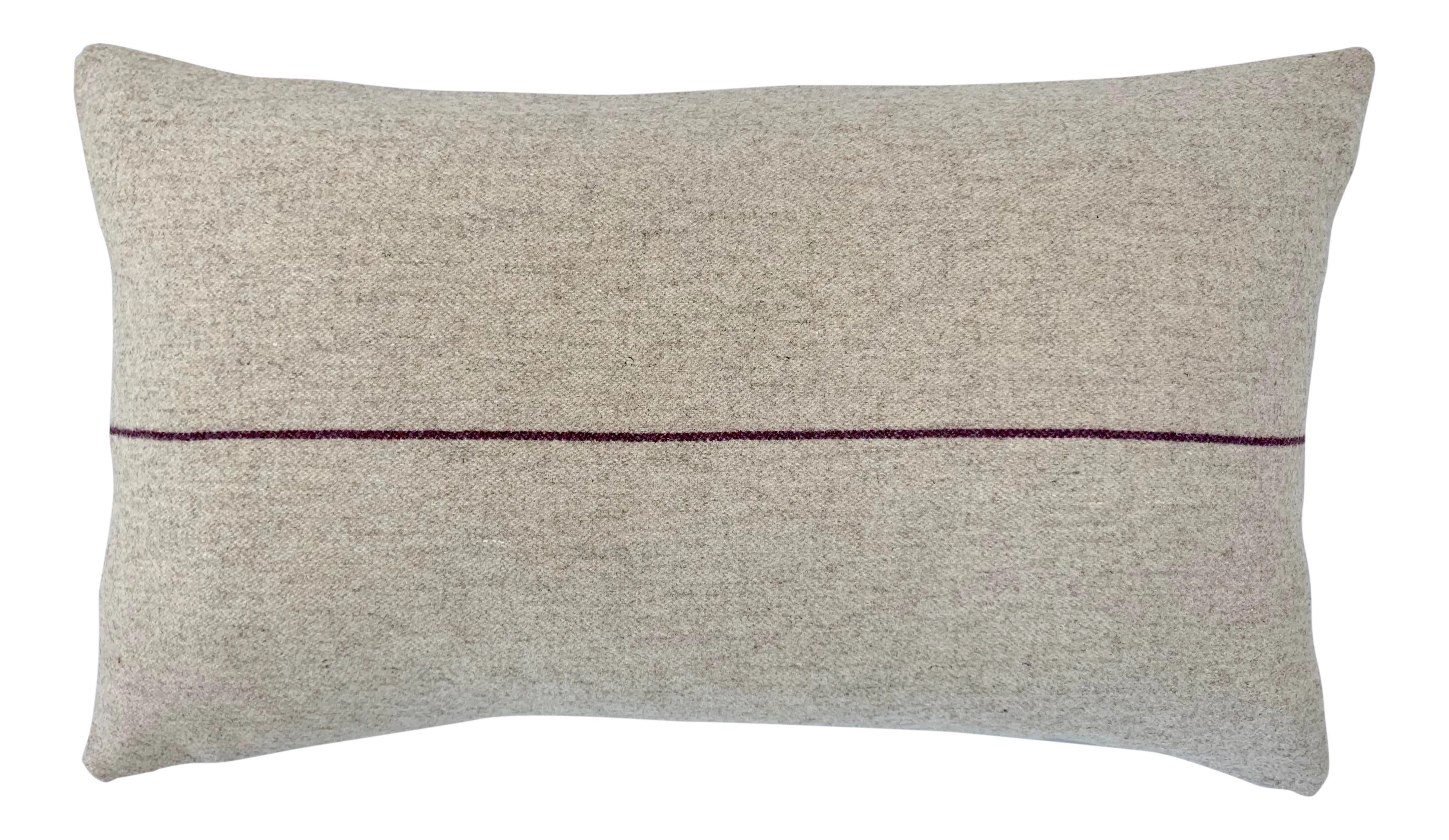 Italian FirmaMenta Eco-Friendly Burgundy and Cream Stripes Wool