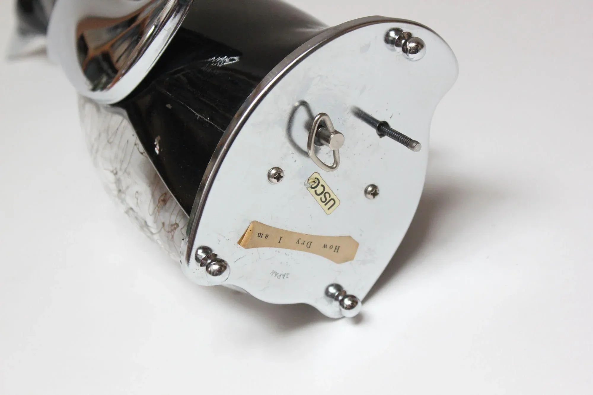 Vintage Japanese Chrome and Etched Glass 