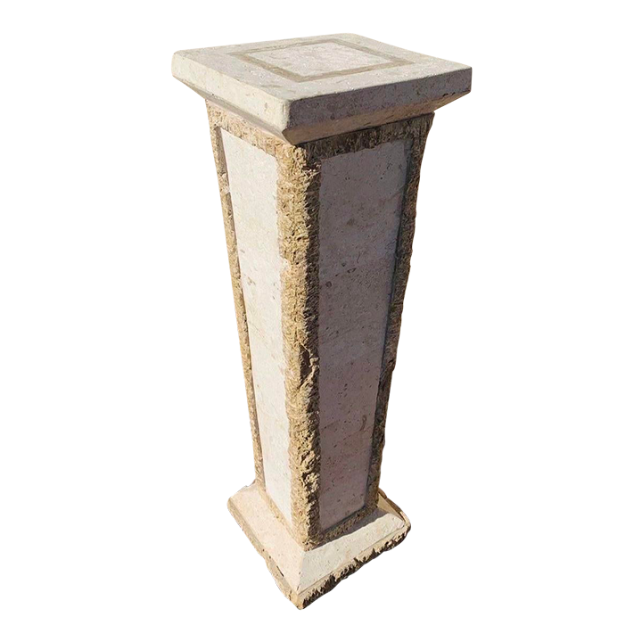 Vintage MacTan Tessellated Stone Pedestal Column Chairish