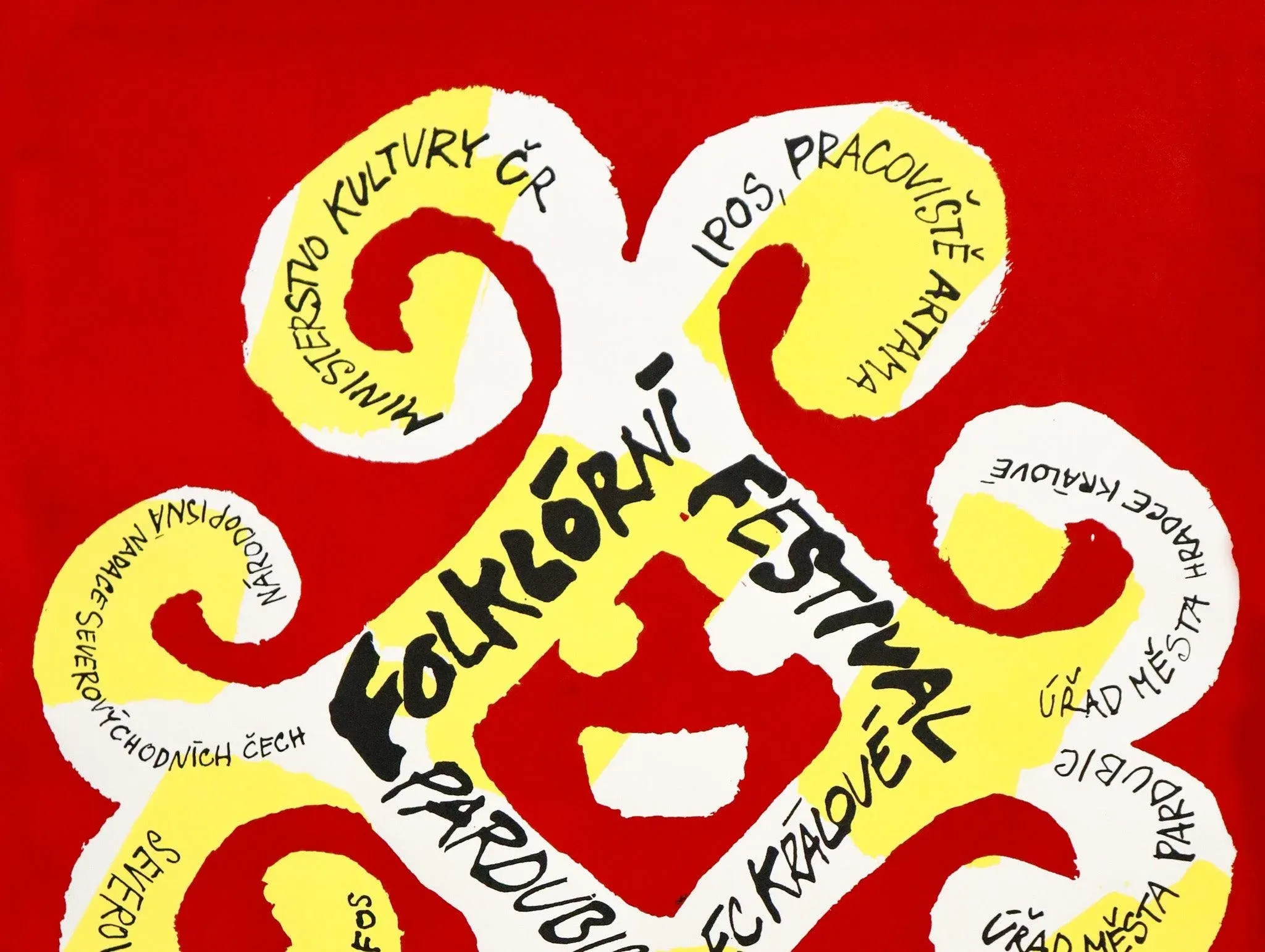 1992 Czech Festival Poster, Folklore Festival in Pardubice (Josef Flejsar)