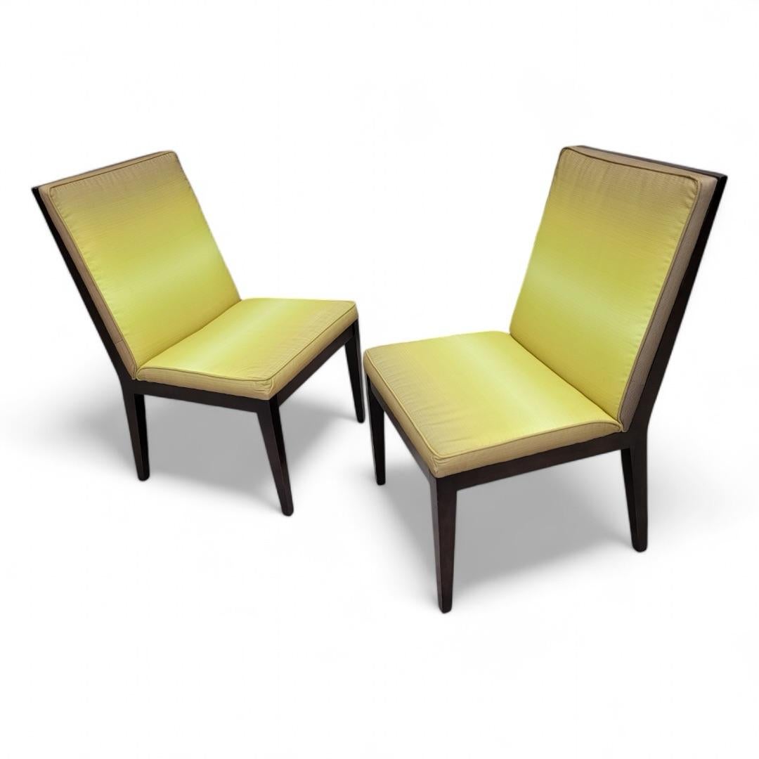 Vintage Modern Gunlocke Chair Dark Walnut Frame Dining Chairs