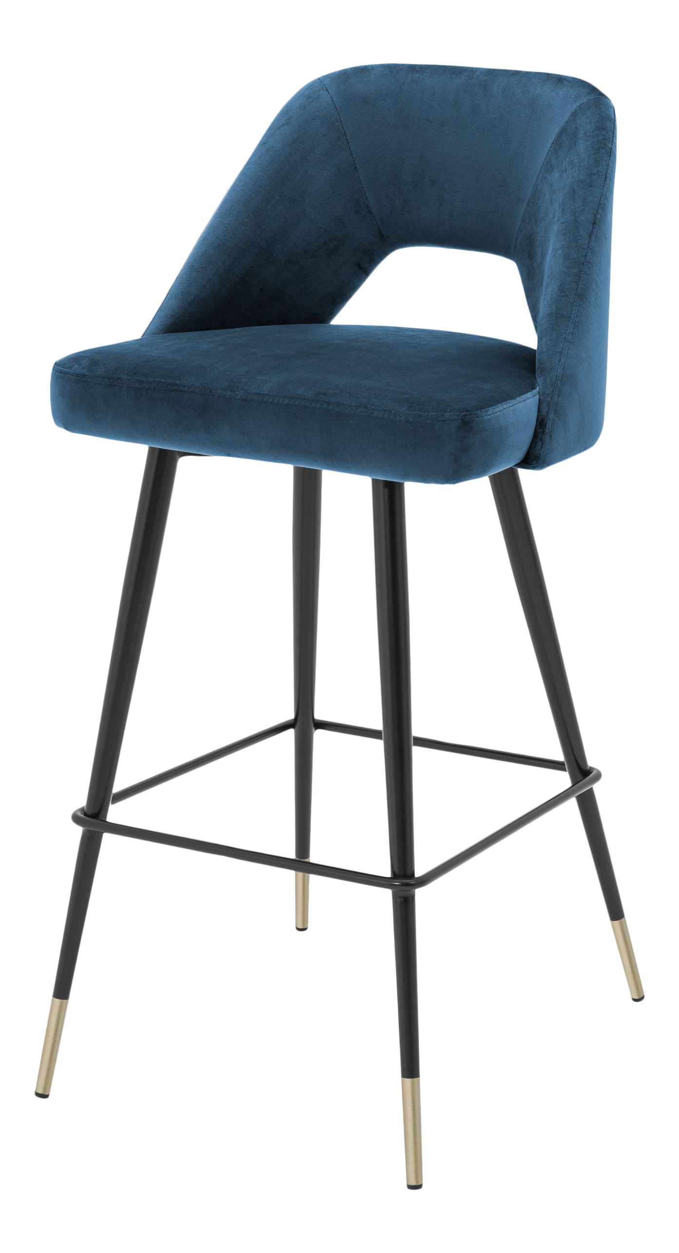 Blue Velvet Bar Stool Eichholtz Avorio Chairish
