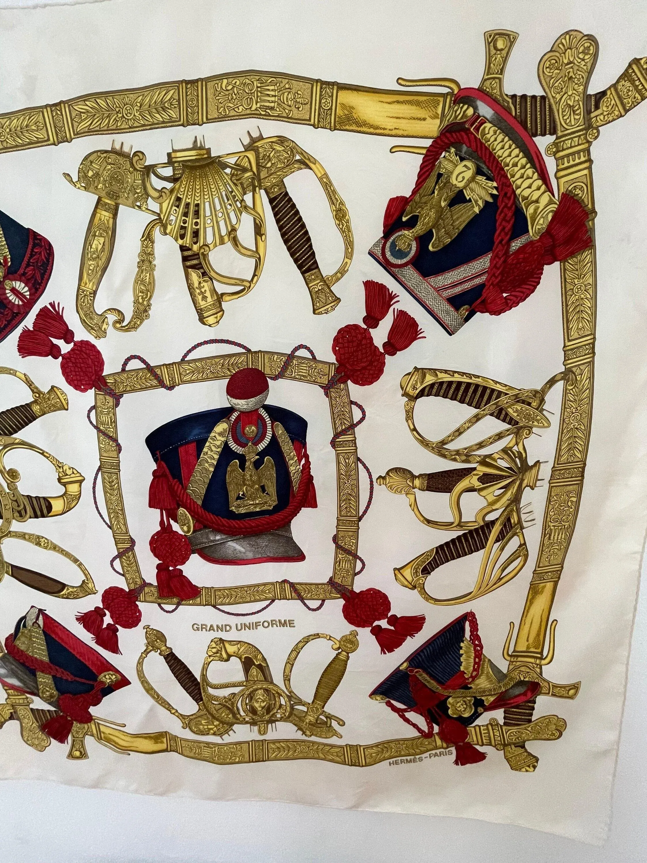 Hermès Grand Uniforme 1985 Metz Joachim Silk Scarf | Chairish