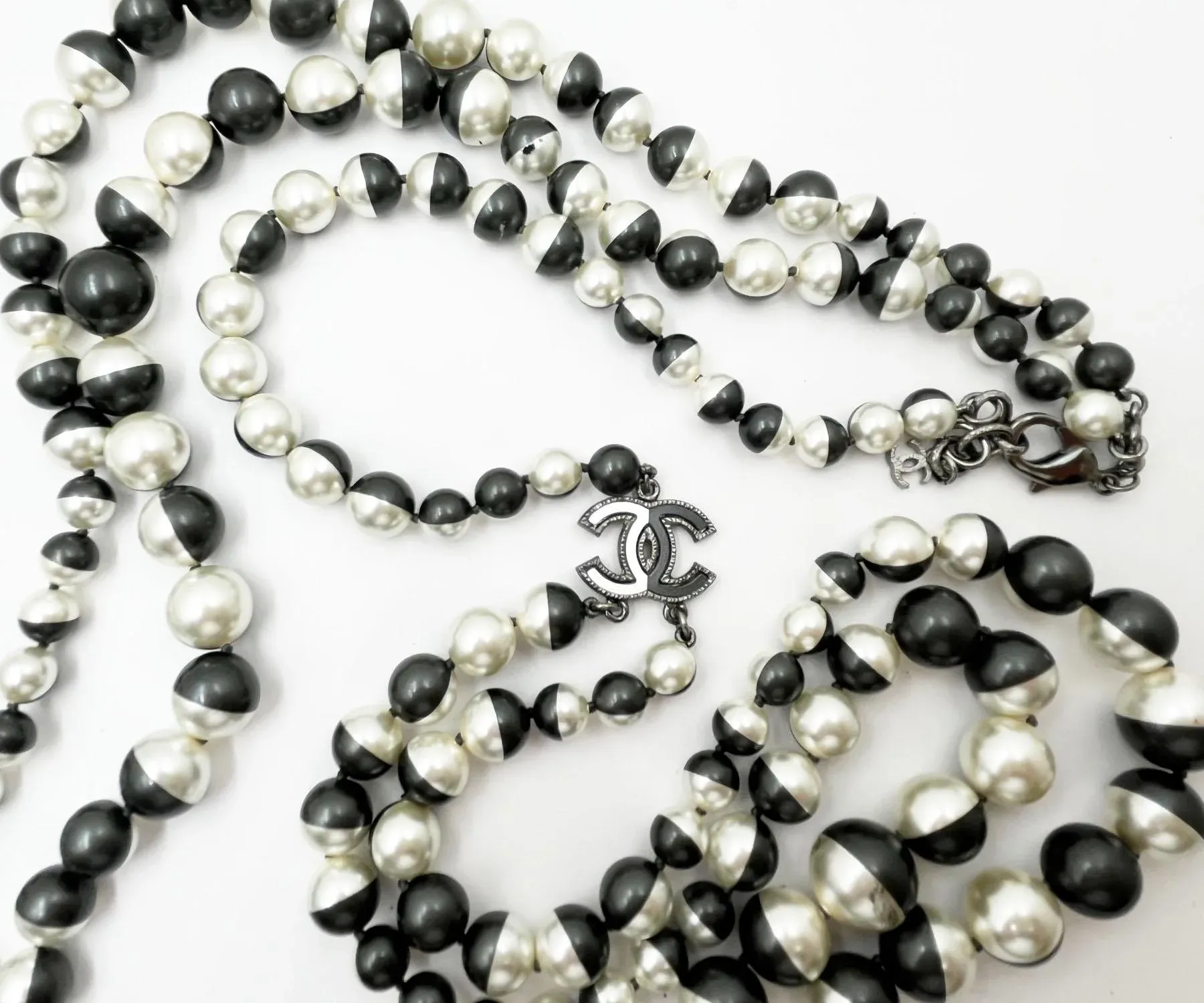 ■VINTAGE HOLLYWOOD■ Chain Half Pearl Necklace VH25NNNE171V Amazon.com: 925 Sterling Silver Natural Half Pearl Half