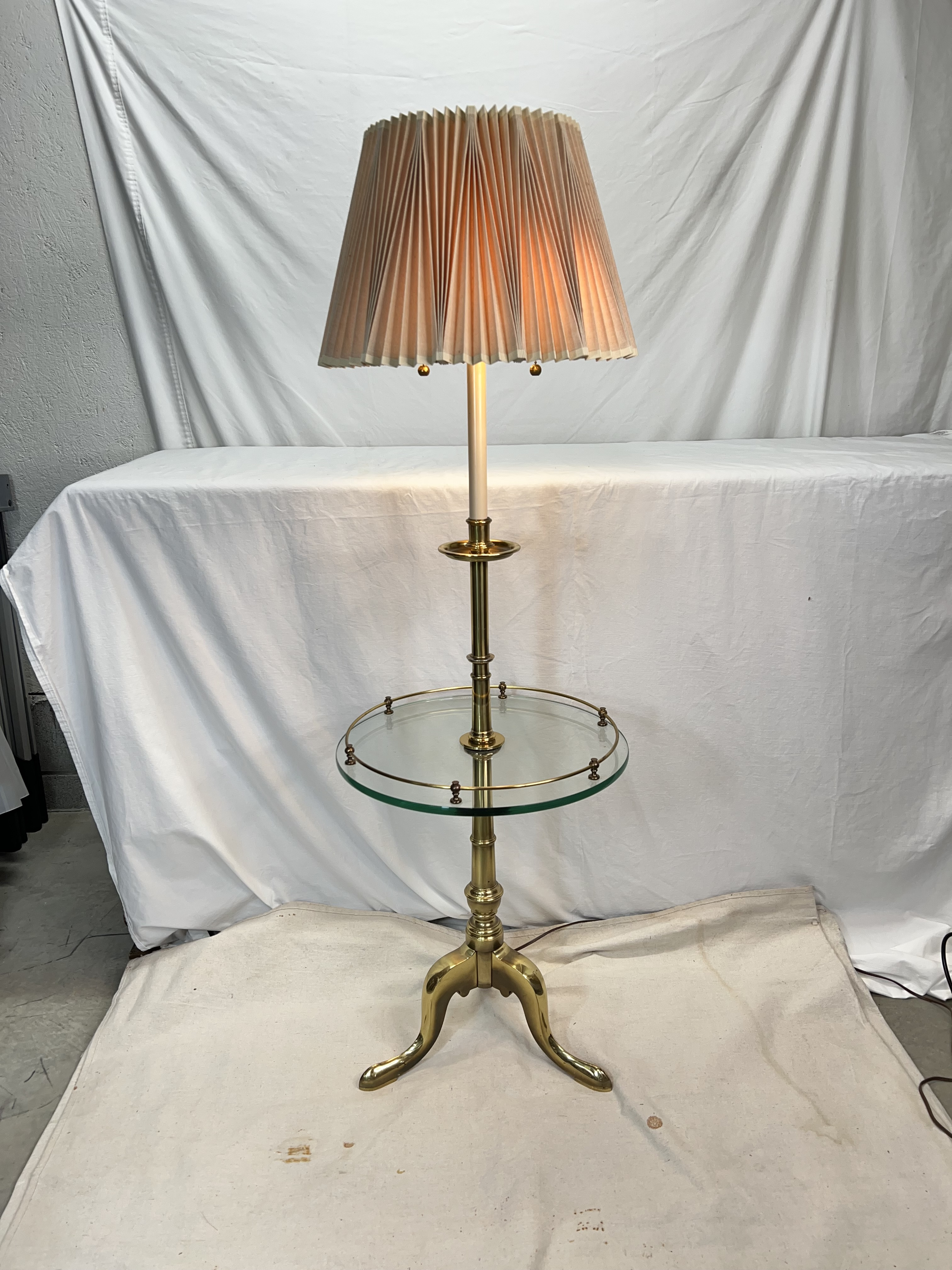 Stiffel floor lamp hotsell with glass table