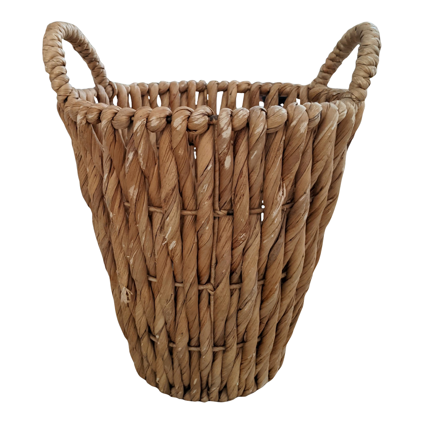Large Woven Seagrass Basket With Handles Chairish
