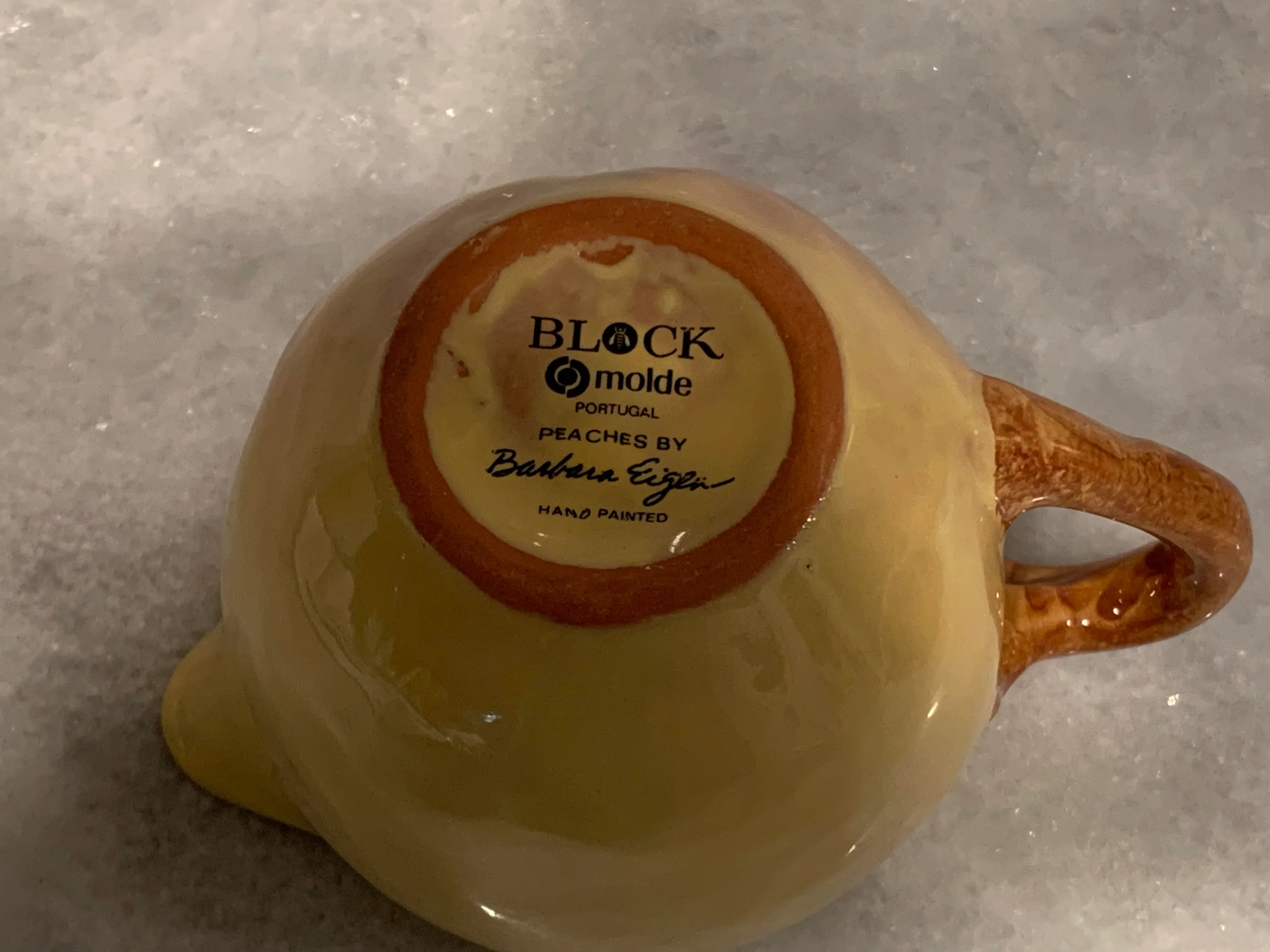 Block Molde Creamer, Peaches by Barbara Eigen | Chairish