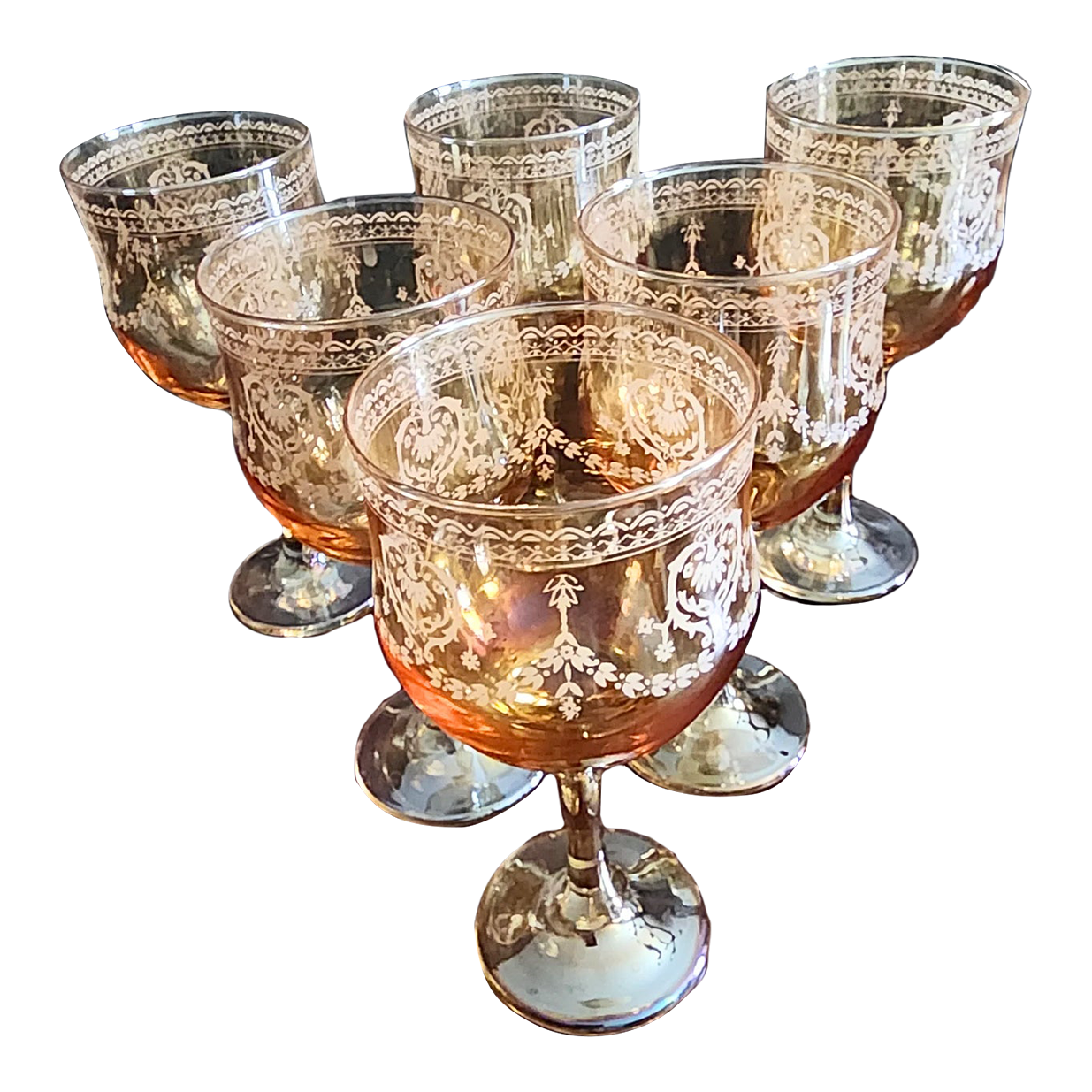2000s Italian Crystal Wine Glasses Set of 6 Chairish