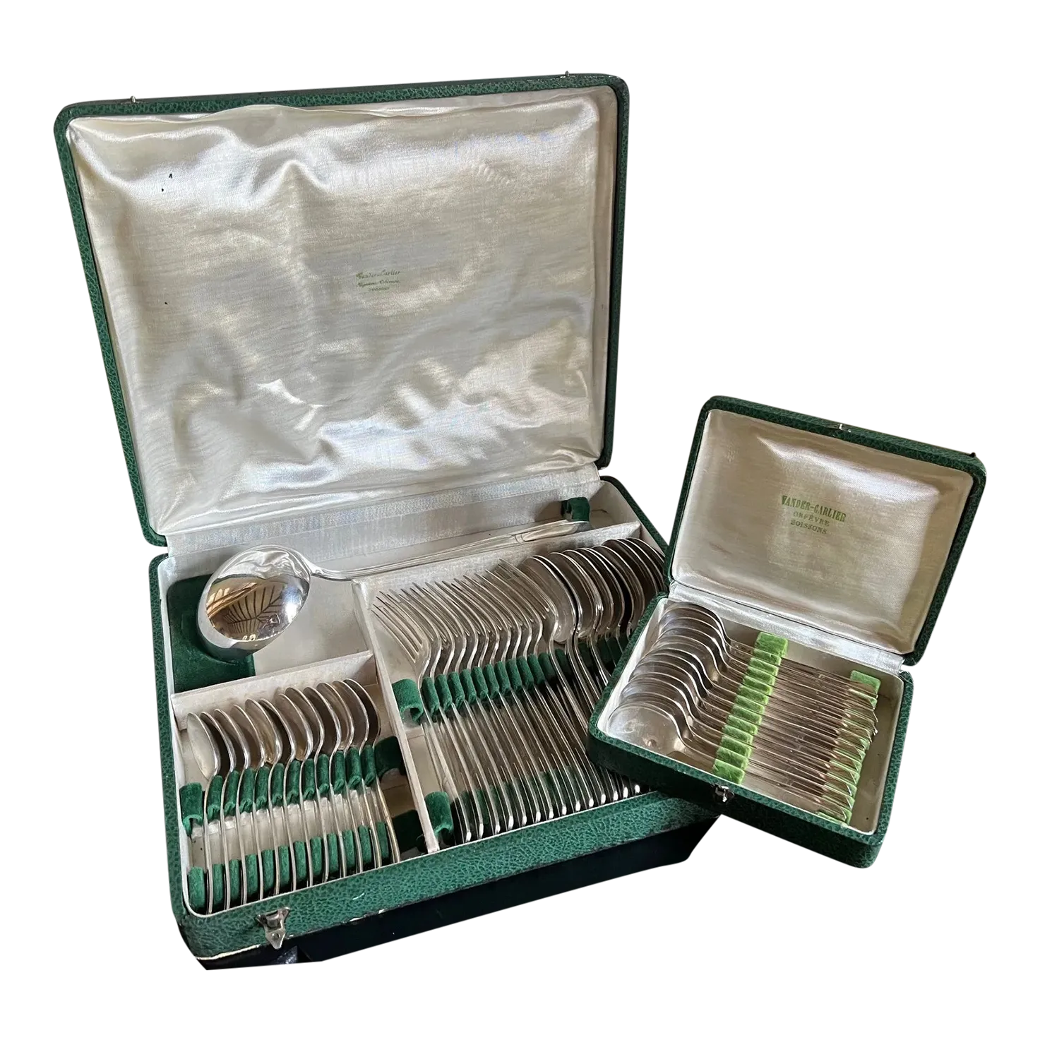 Francois Frionnet French Art Deco Silver Plate Flatware- Set of 49